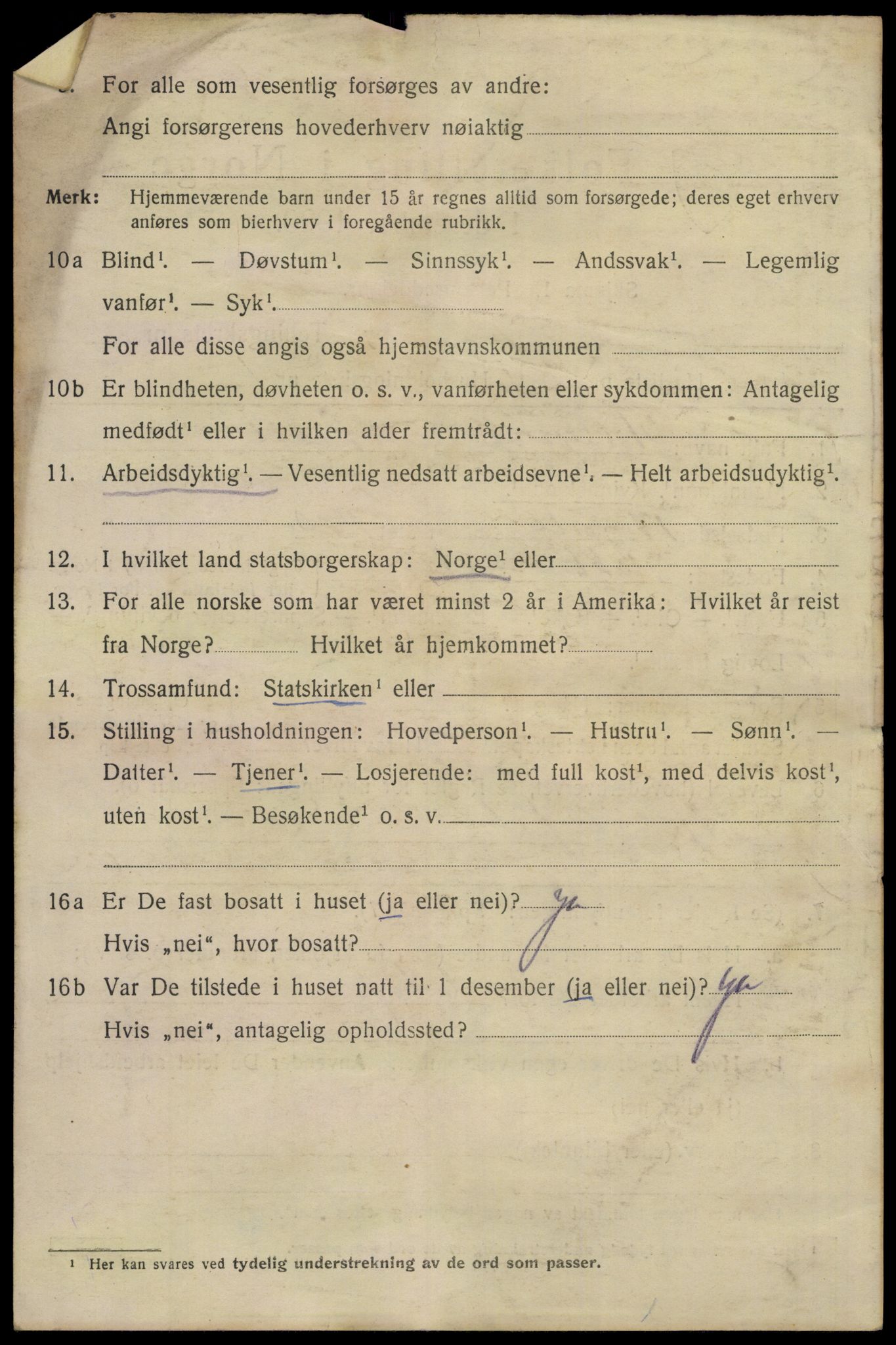 SAKO, 1920 census for Skien, 1920, p. 41499