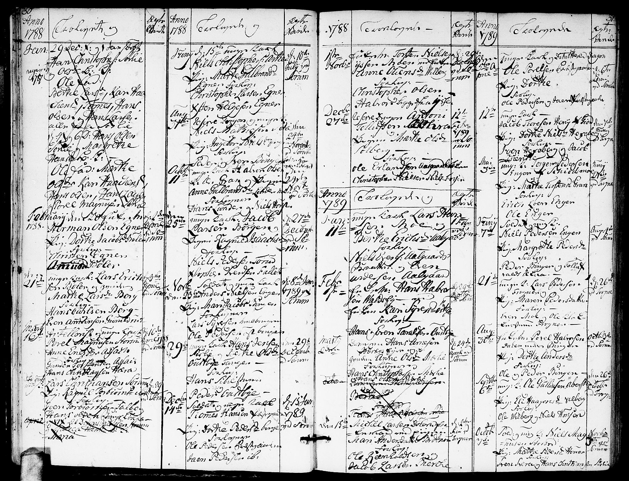Sørum prestekontor Kirkebøker, SAO/A-10303/F/Fa/L0002: Parish register (official) no. I 2, 1759-1814, p. 30-31