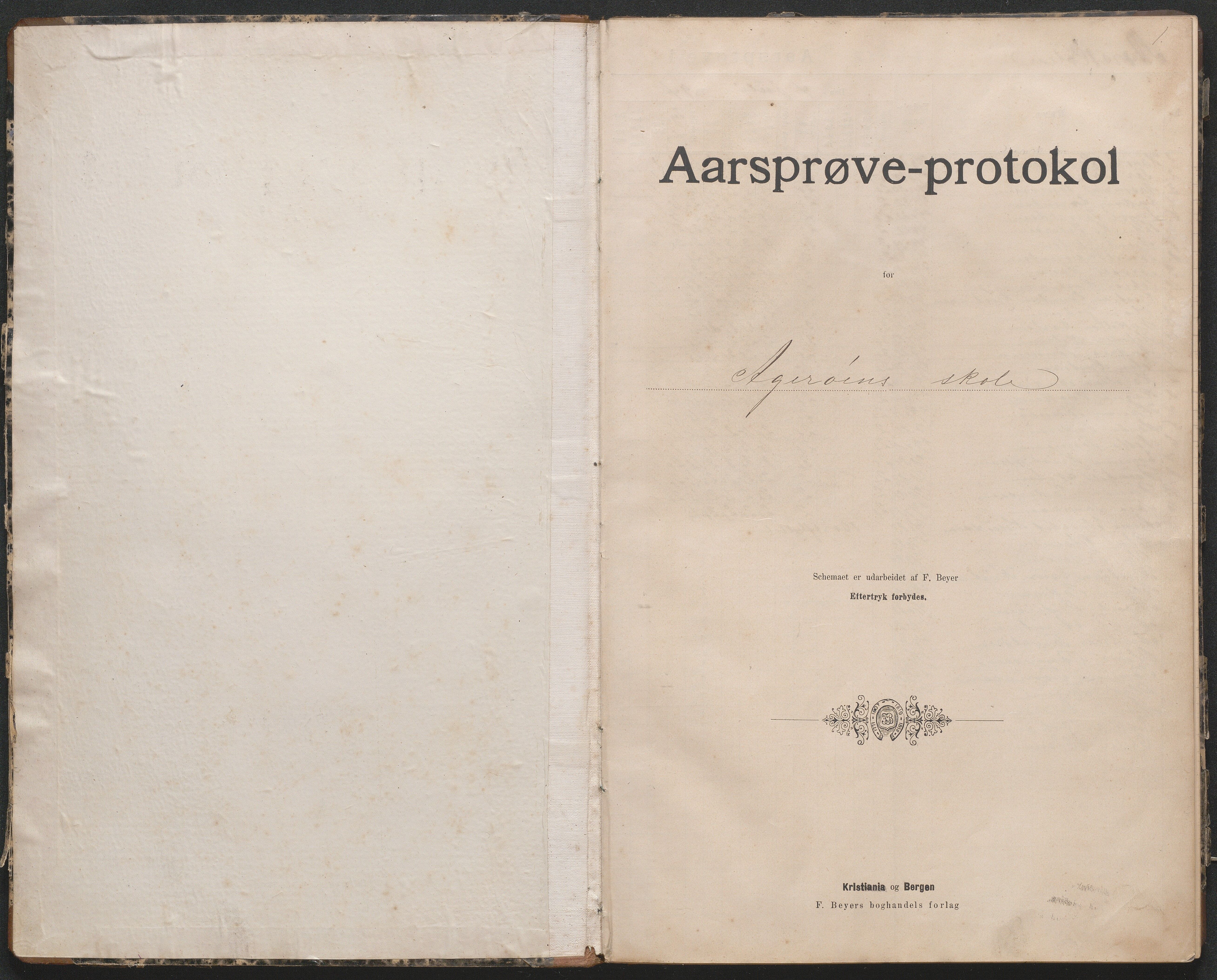 Høvåg kommune, AAKS/KA0927-PK/2/2/L0018: Åkerøy - Årsprøveprotokoll, 1894-1926, p. 1