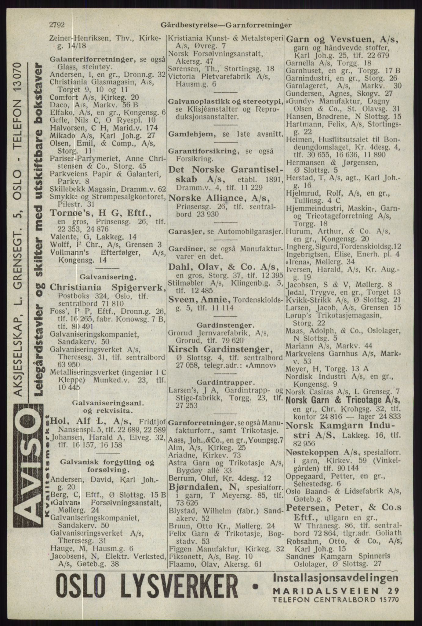 Kristiania/Oslo adressebok, PUBL/-, 1941, p. 2792