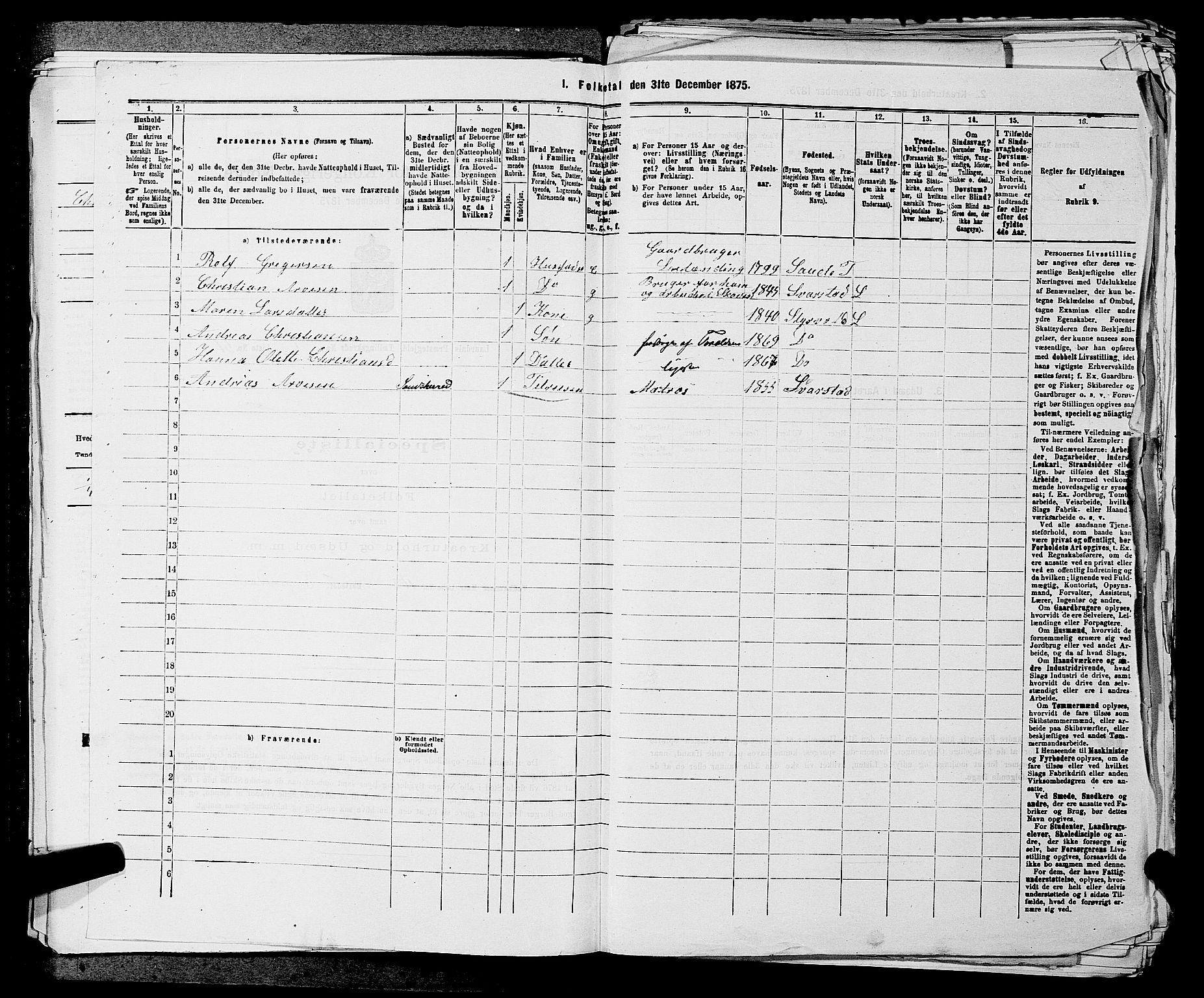 SAKO, 1875 census for 0728P Lardal, 1875, p. 513