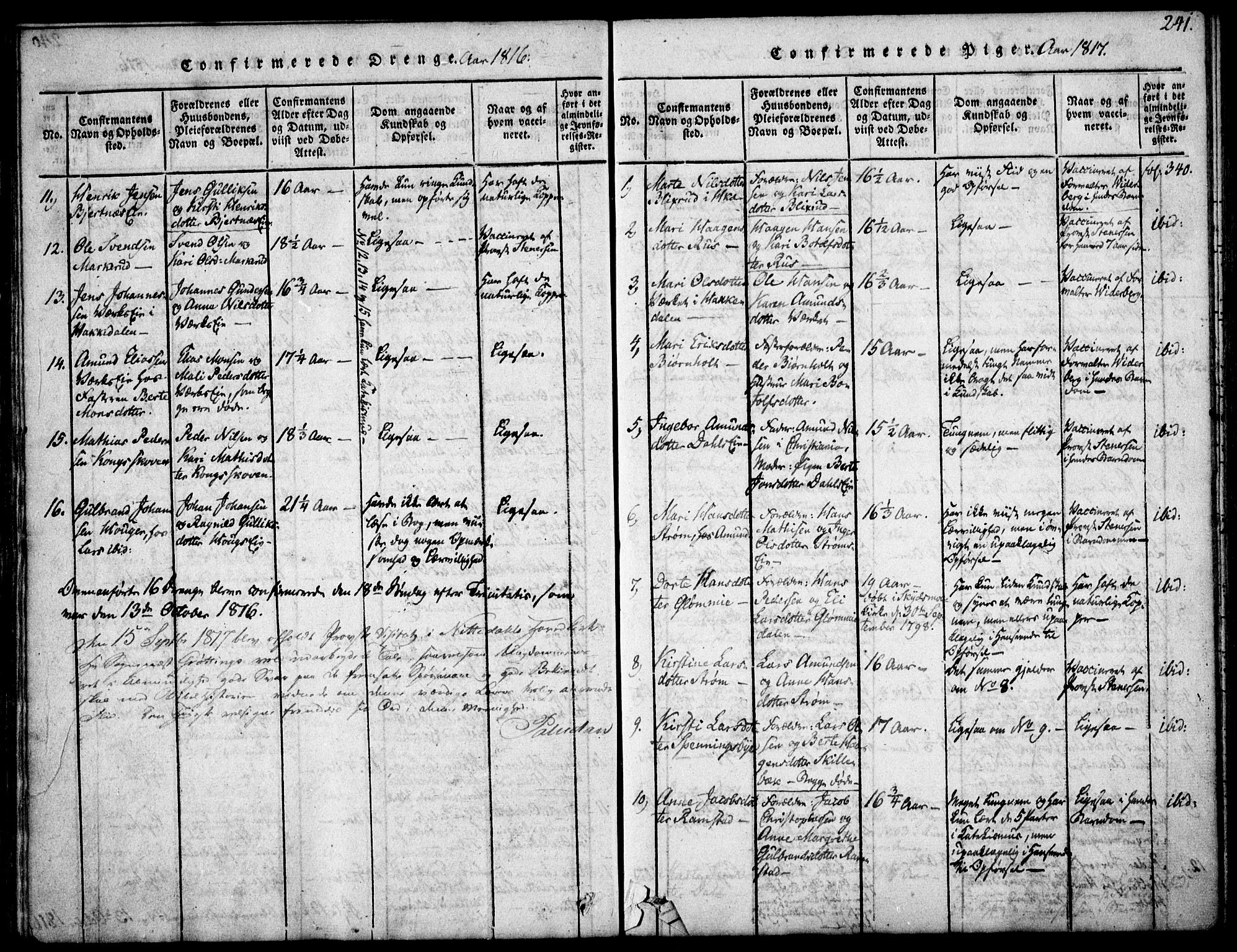Nittedal prestekontor Kirkebøker, AV/SAO-A-10365a/F/Fa/L0003: Parish register (official) no. I 3, 1814-1836, p. 241