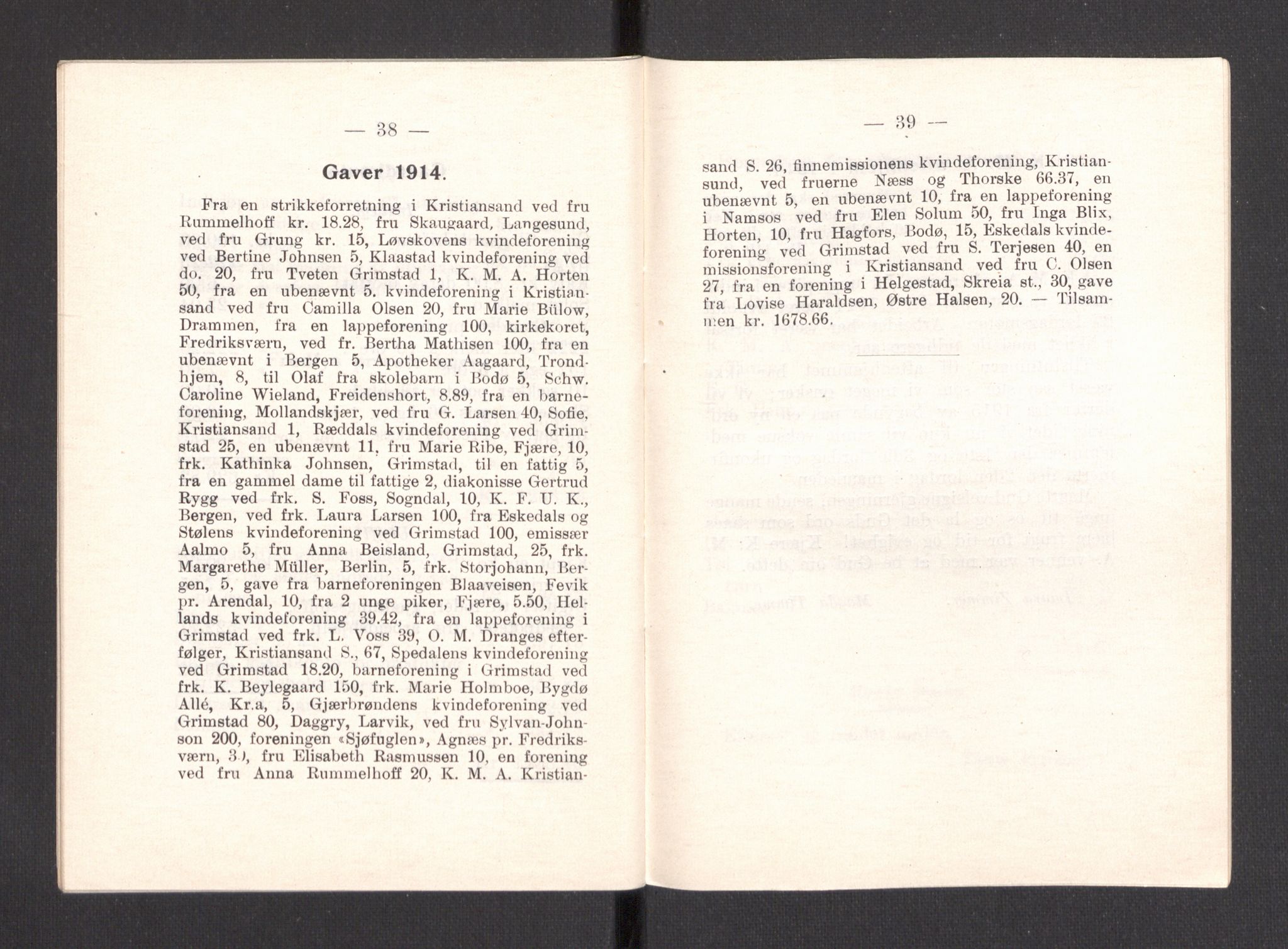 Kvinnelige Misjonsarbeidere, AV/RA-PA-0699/F/Fa/L0001/0007: -- / Årsmeldinger, trykte, 1906-1915