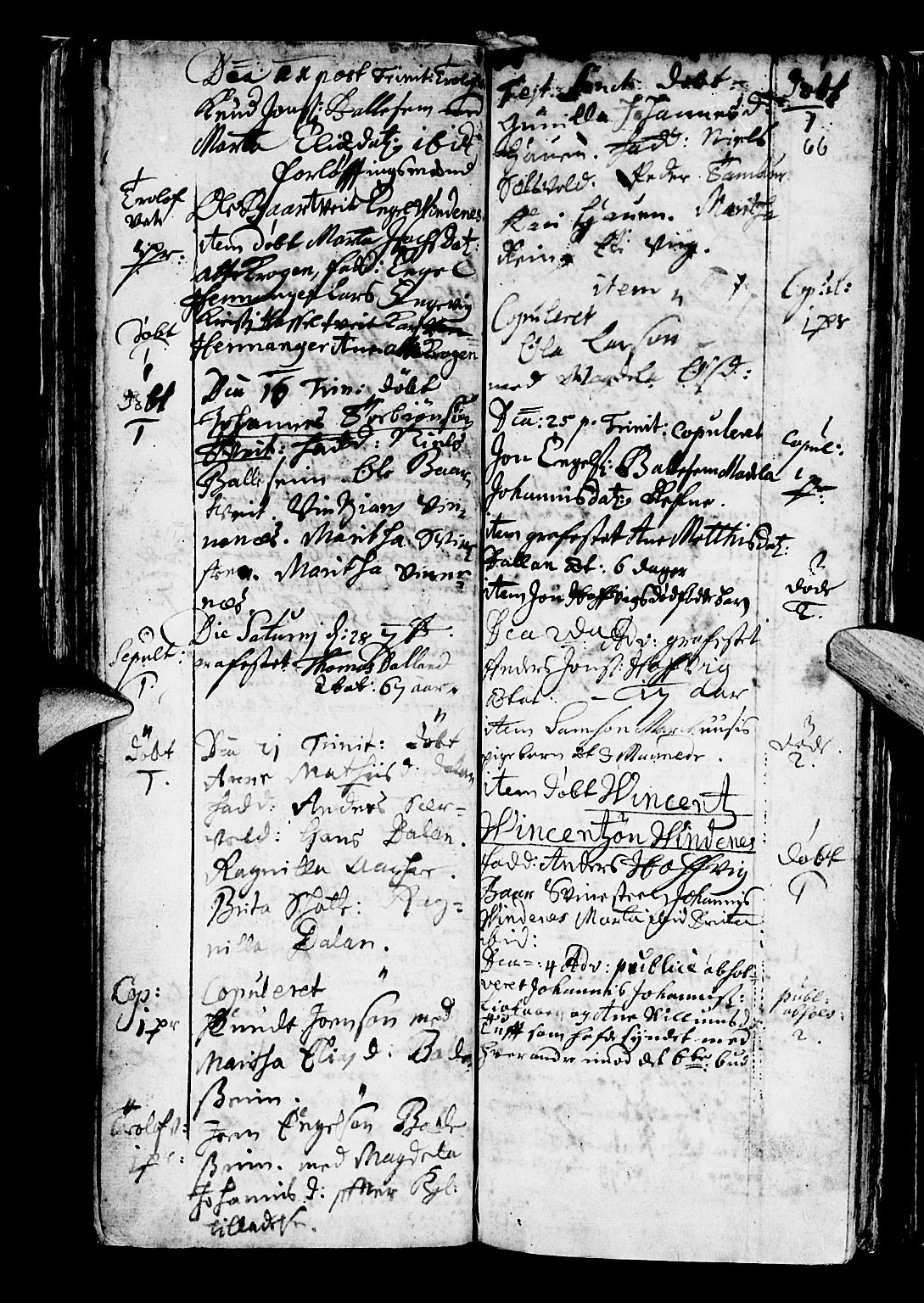 Os sokneprestembete, AV/SAB-A-99929: Parish register (official) no. A 5, 1669-1760, p. 66