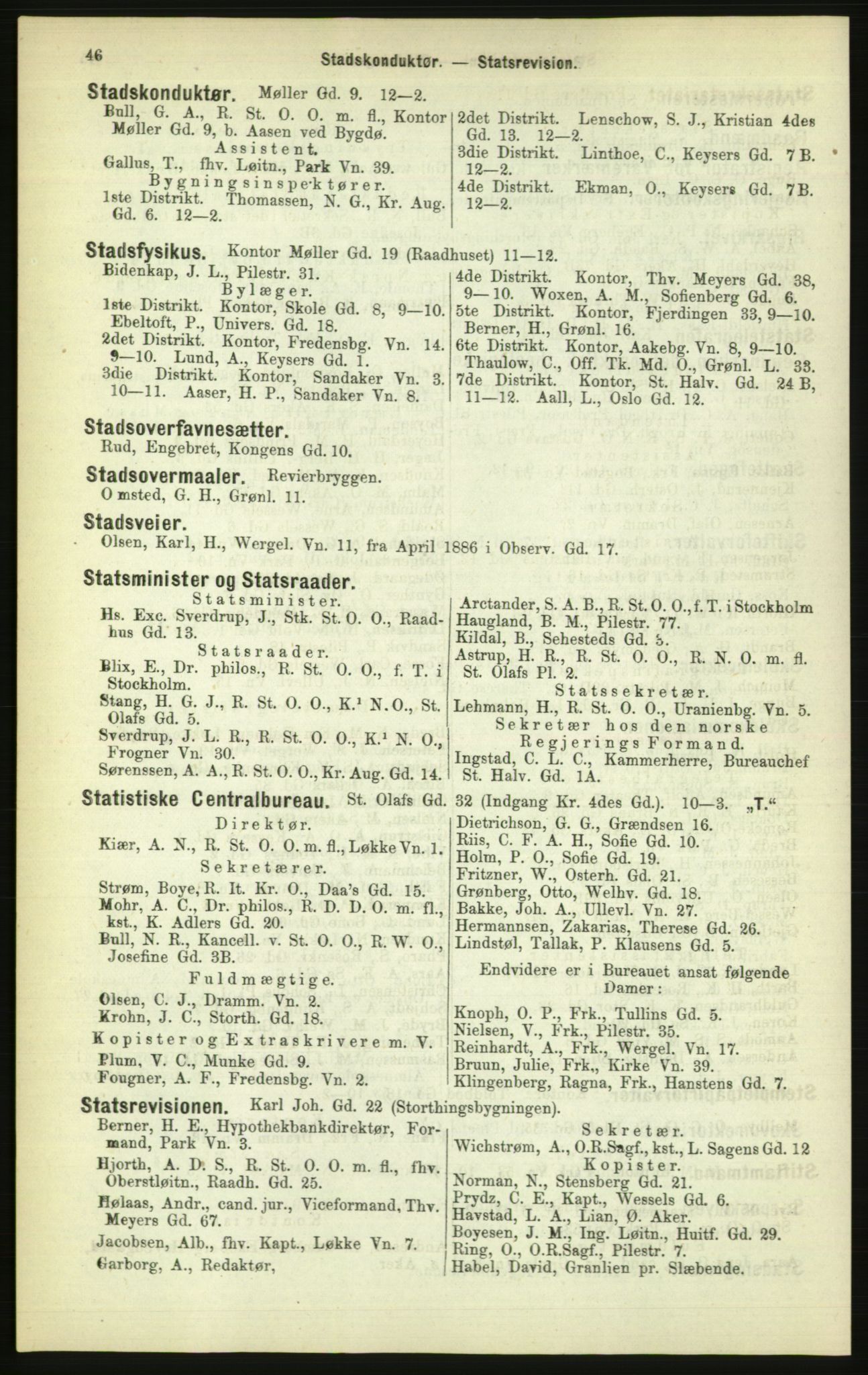 Kristiania/Oslo adressebok, PUBL/-, 1886, p. 46