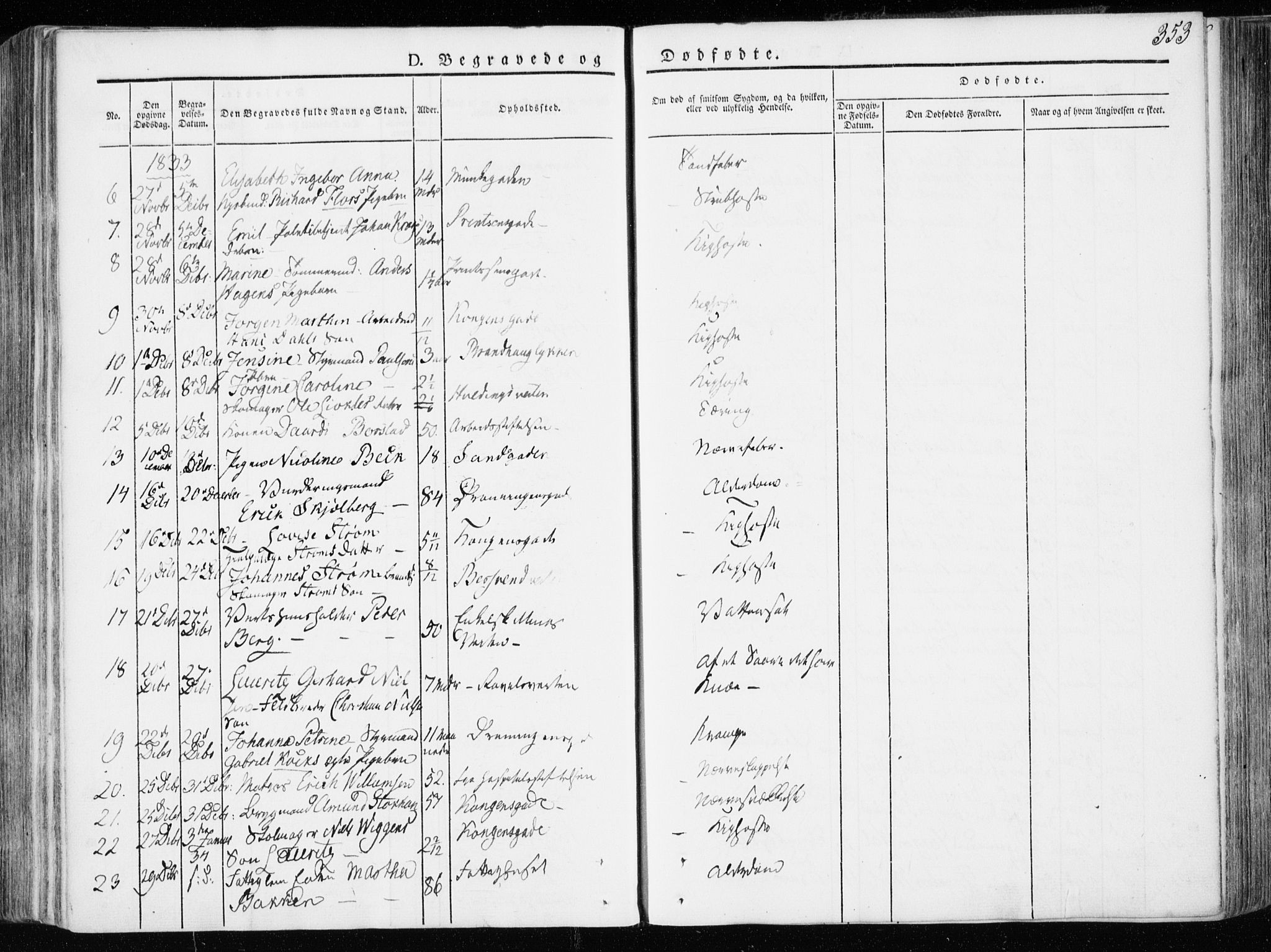 Ministerialprotokoller, klokkerbøker og fødselsregistre - Sør-Trøndelag, SAT/A-1456/601/L0047: Parish register (official) no. 601A15, 1831-1839, p. 353
