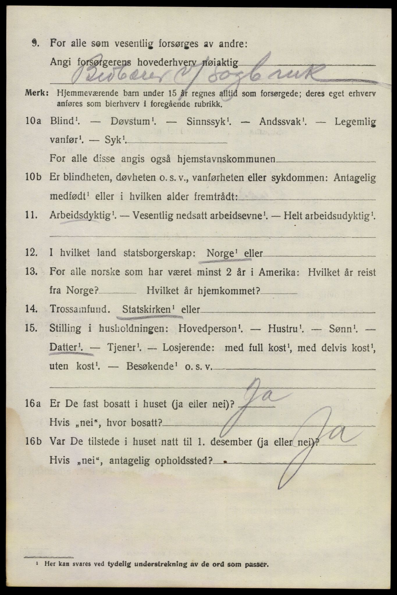 SAO, 1920 census for Fet, 1920, p. 3047