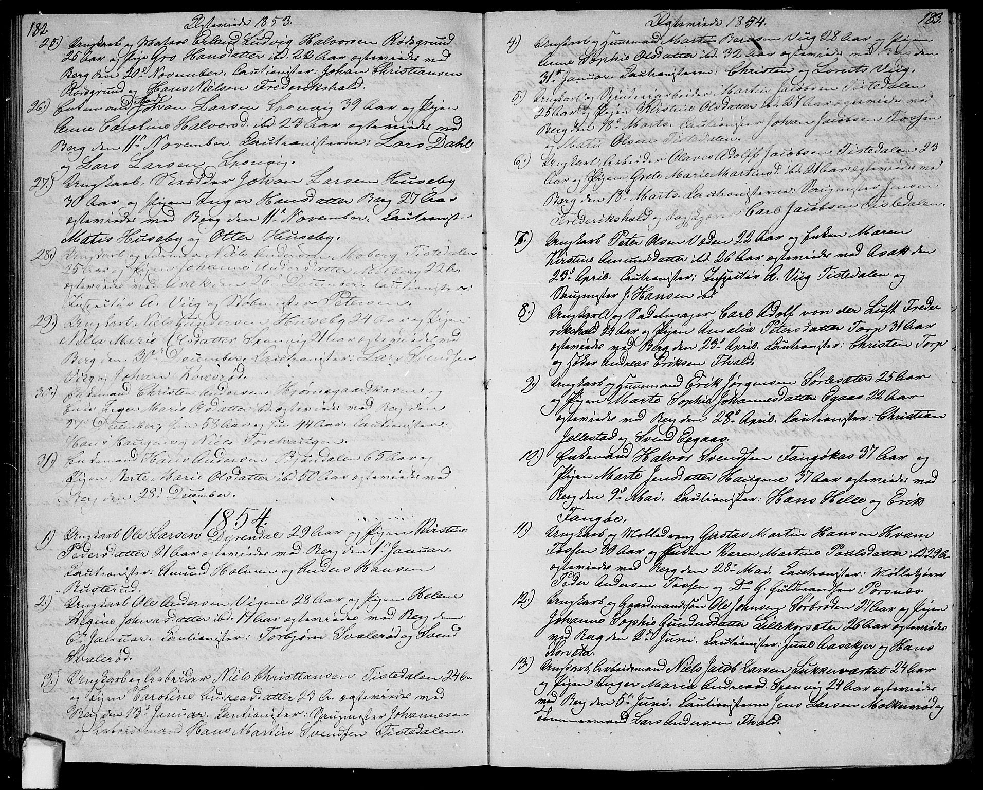 Berg prestekontor Kirkebøker, SAO/A-10902/G/Ga/L0003: Parish register (copy) no.  I 3, 1850-1866, p. 182-183