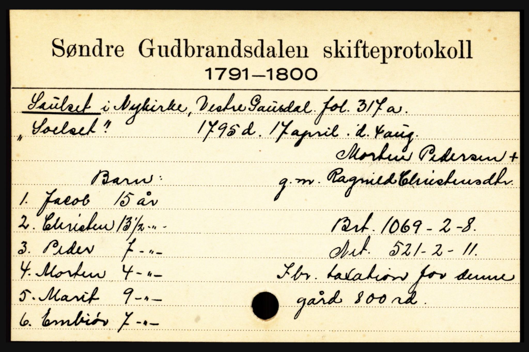 Sør-Gudbrandsdal tingrett, SAH/TING-004/J, 1658-1885, p. 10565