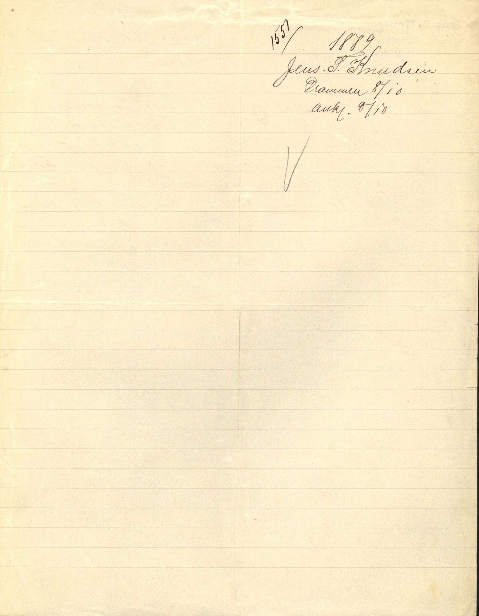 Pa 63 - Østlandske skibsassuranceforening, VEMU/A-1079/G/Ga/L0023/0011: Havaridokumenter / Joanchas, Lympha, Glengarin, Korsvei, Heldine, Sirius, 1889, p. 34