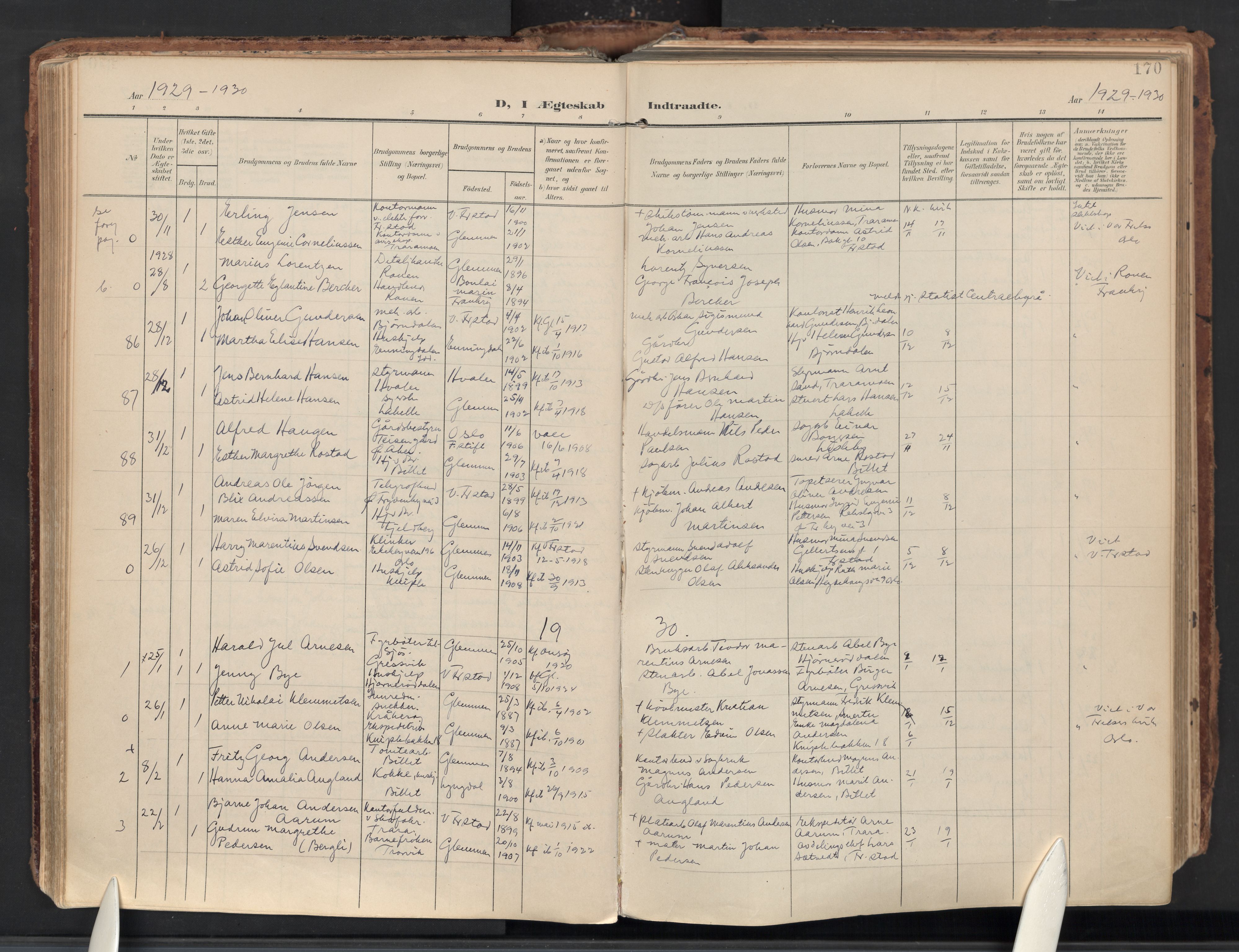 Glemmen prestekontor Kirkebøker, AV/SAO-A-10908/F/Fa/L0016: Parish register (official) no. 16, 1903-1937, p. 170