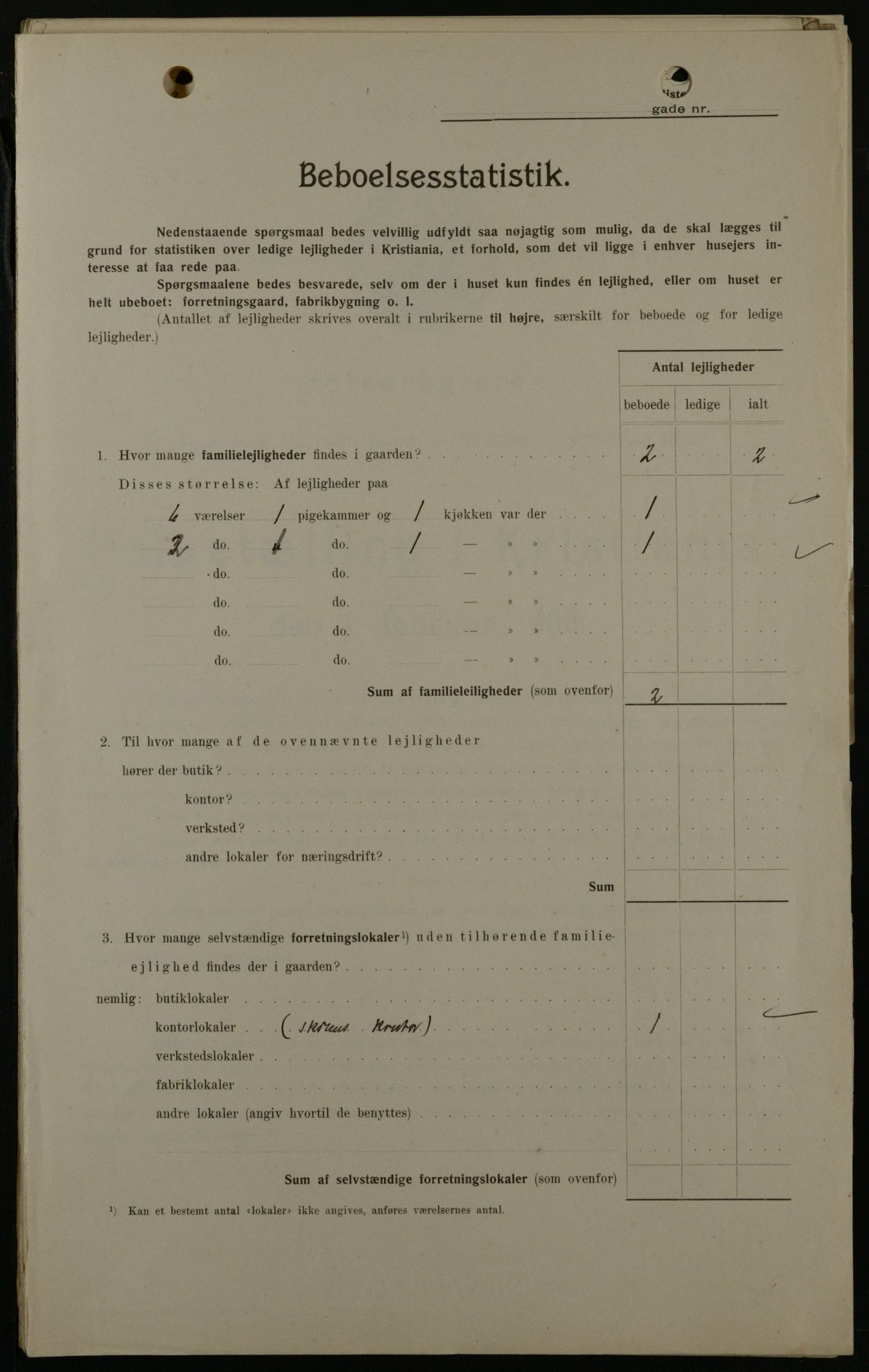 OBA, Municipal Census 1908 for Kristiania, 1908, p. 4730