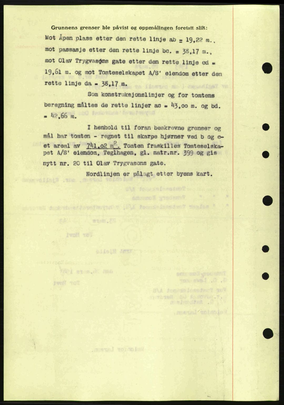 Tønsberg sorenskriveri, AV/SAKO-A-130/G/Ga/Gaa/L0013: Mortgage book no. A13, 1943-1943, Diary no: : 808/1943