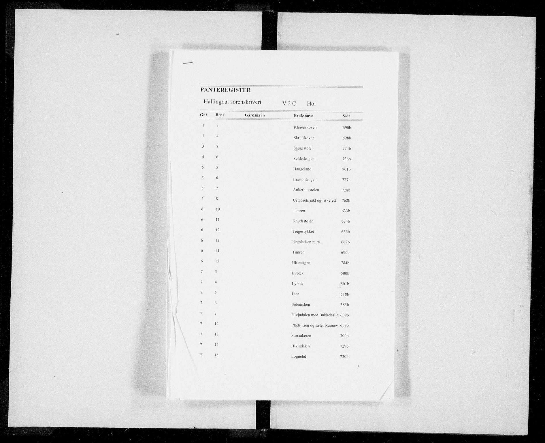 Hallingdal sorenskriveri, AV/SAKO-A-121/G/Gb/Gbe/L0002c: Mortgage register no. V 2c