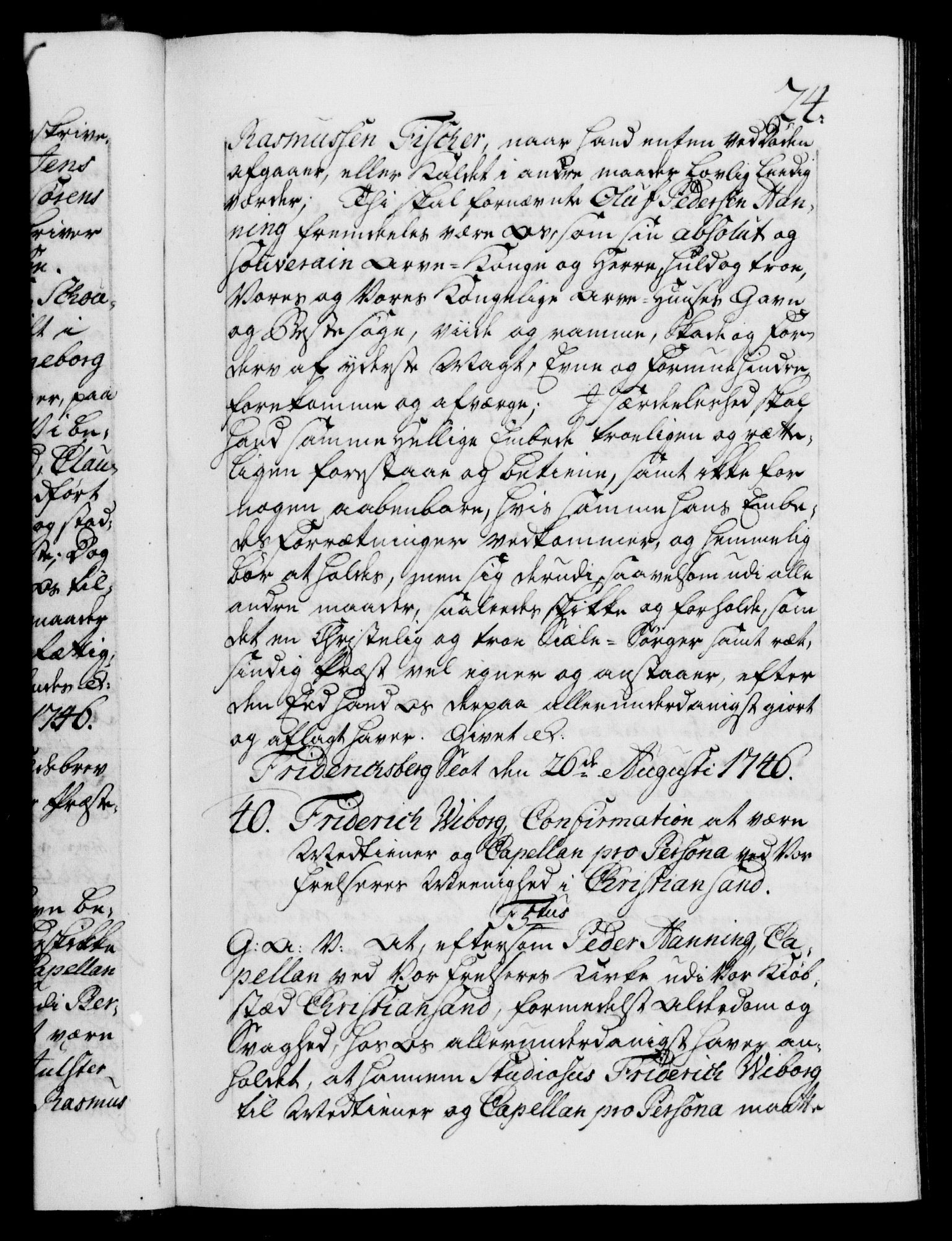 Danske Kanselli 1572-1799, AV/RA-EA-3023/F/Fc/Fca/Fcaa/L0035: Norske registre, 1746-1748, p. 24a