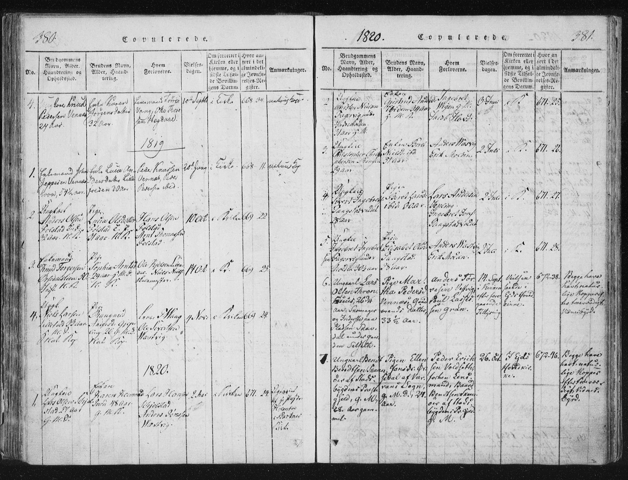 Ministerialprotokoller, klokkerbøker og fødselsregistre - Nord-Trøndelag, SAT/A-1458/744/L0417: Parish register (official) no. 744A01, 1817-1842, p. 380-381