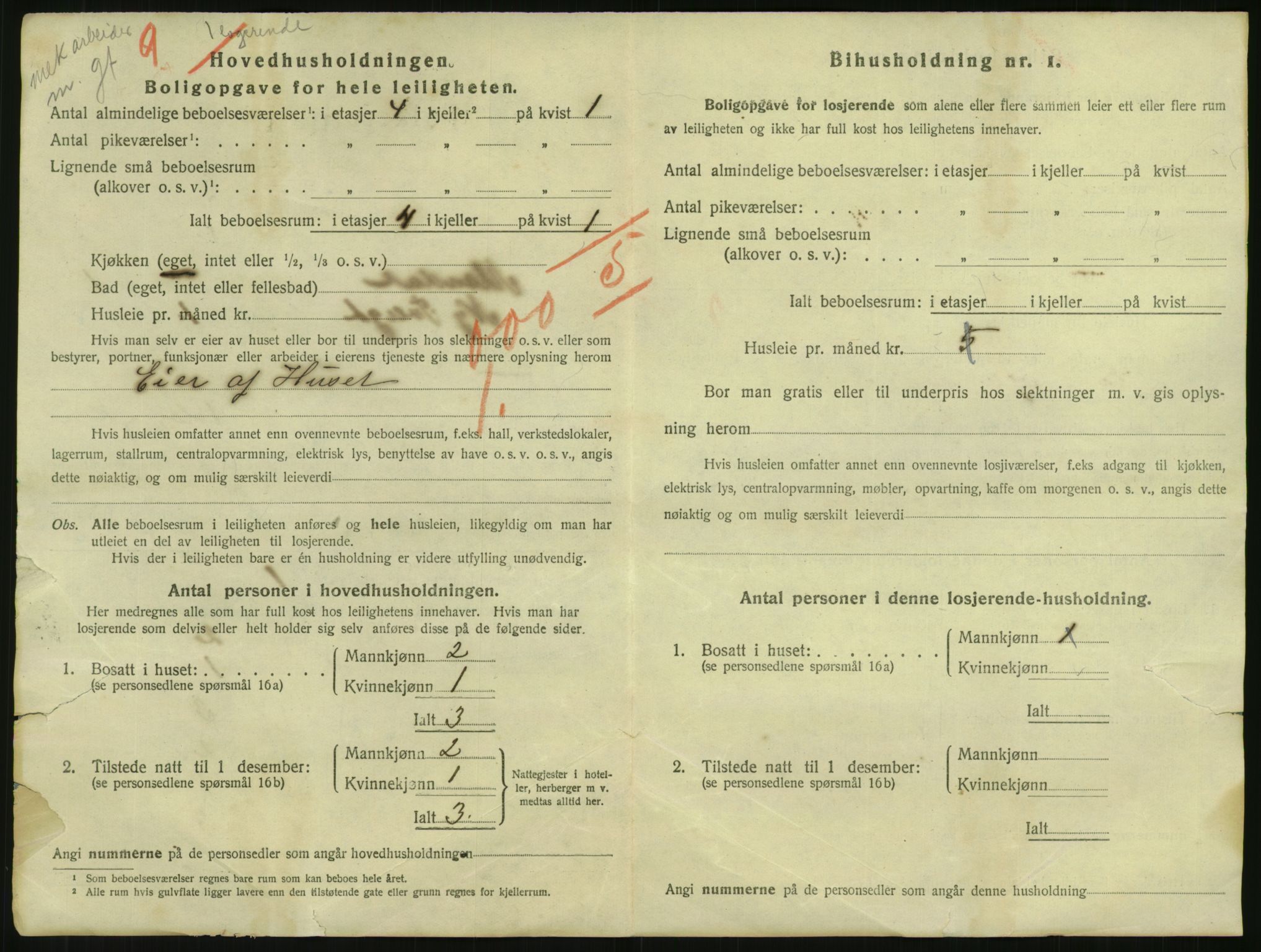 SAK, 1920 census for Mandal, 1920, p. 1430