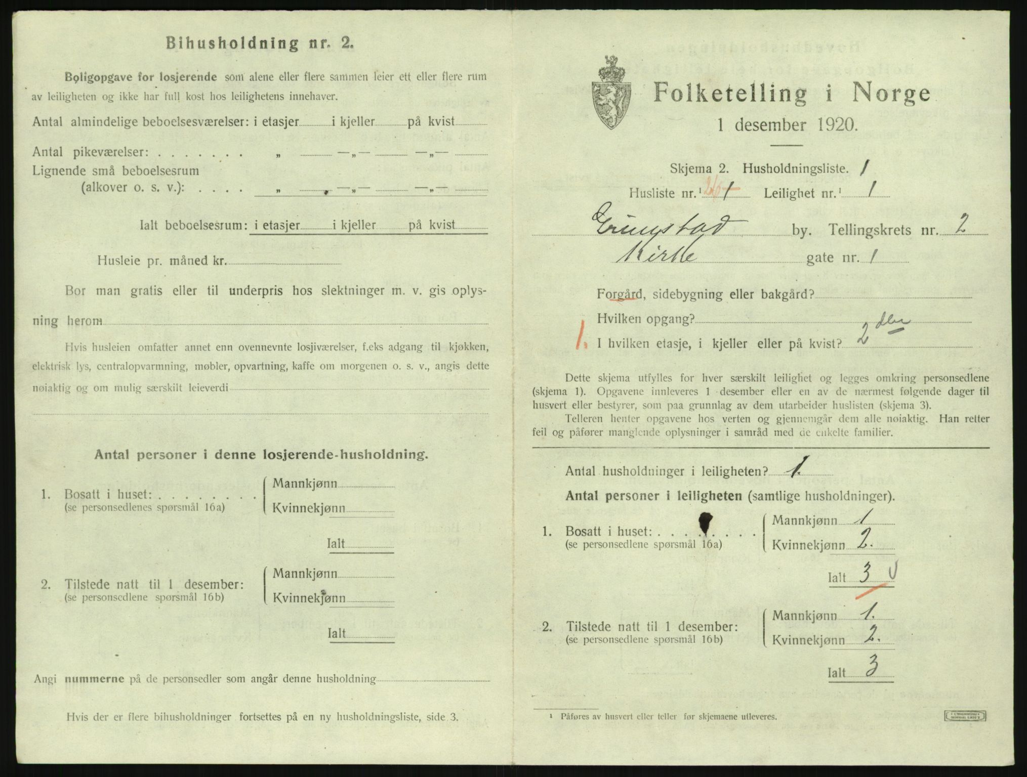 SAK, 1920 census for Grimstad, 1920, p. 1341