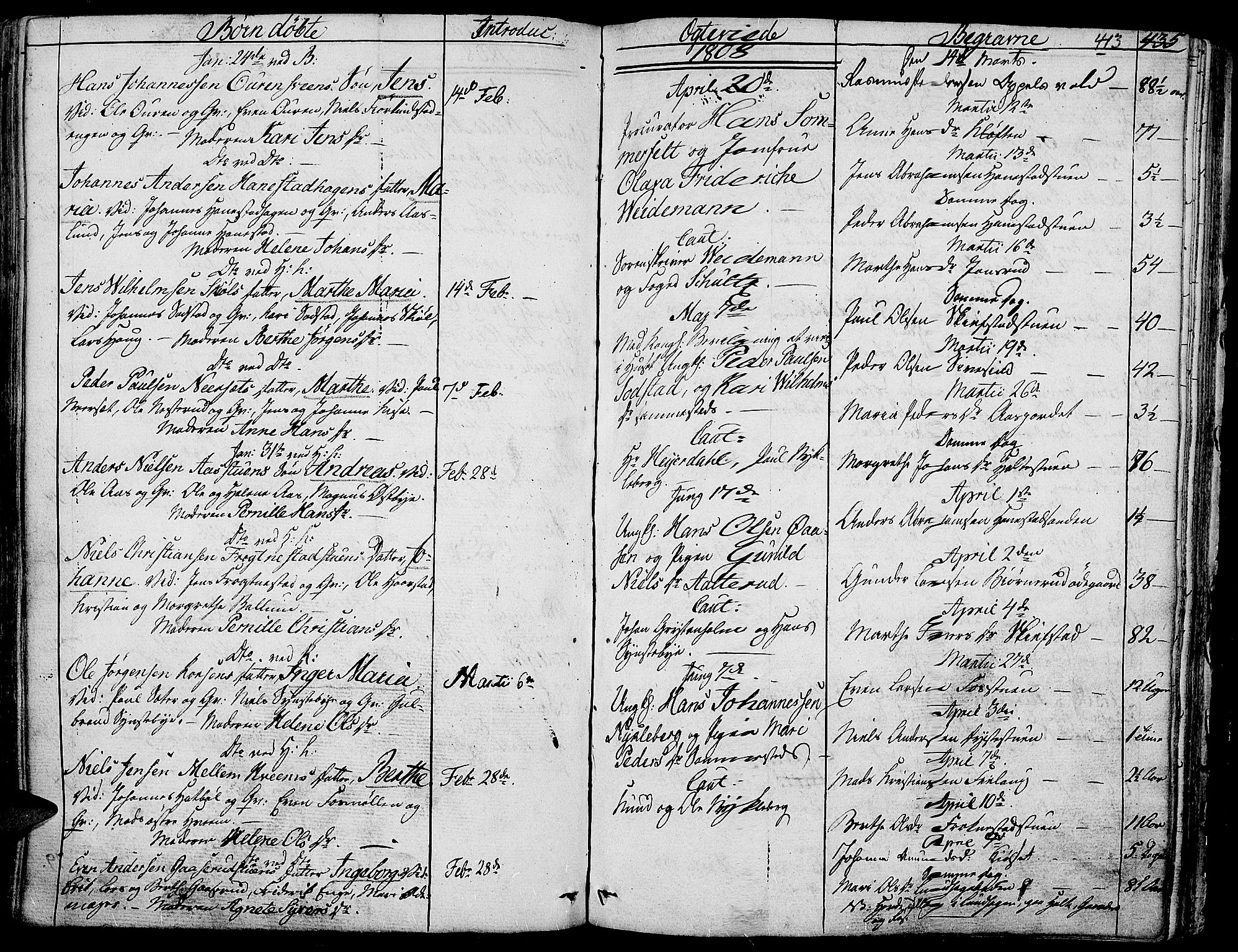 Toten prestekontor, AV/SAH-PREST-102/H/Ha/Haa/L0007: Parish register (official) no. 7, 1794-1809, p. 413