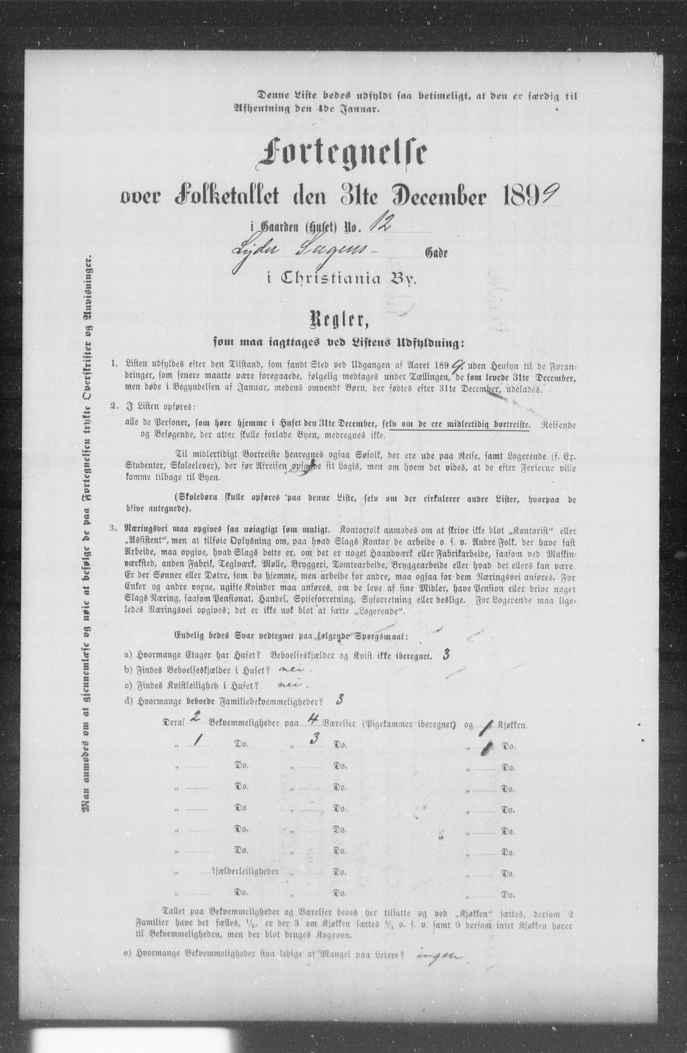 OBA, Municipal Census 1899 for Kristiania, 1899, p. 7692