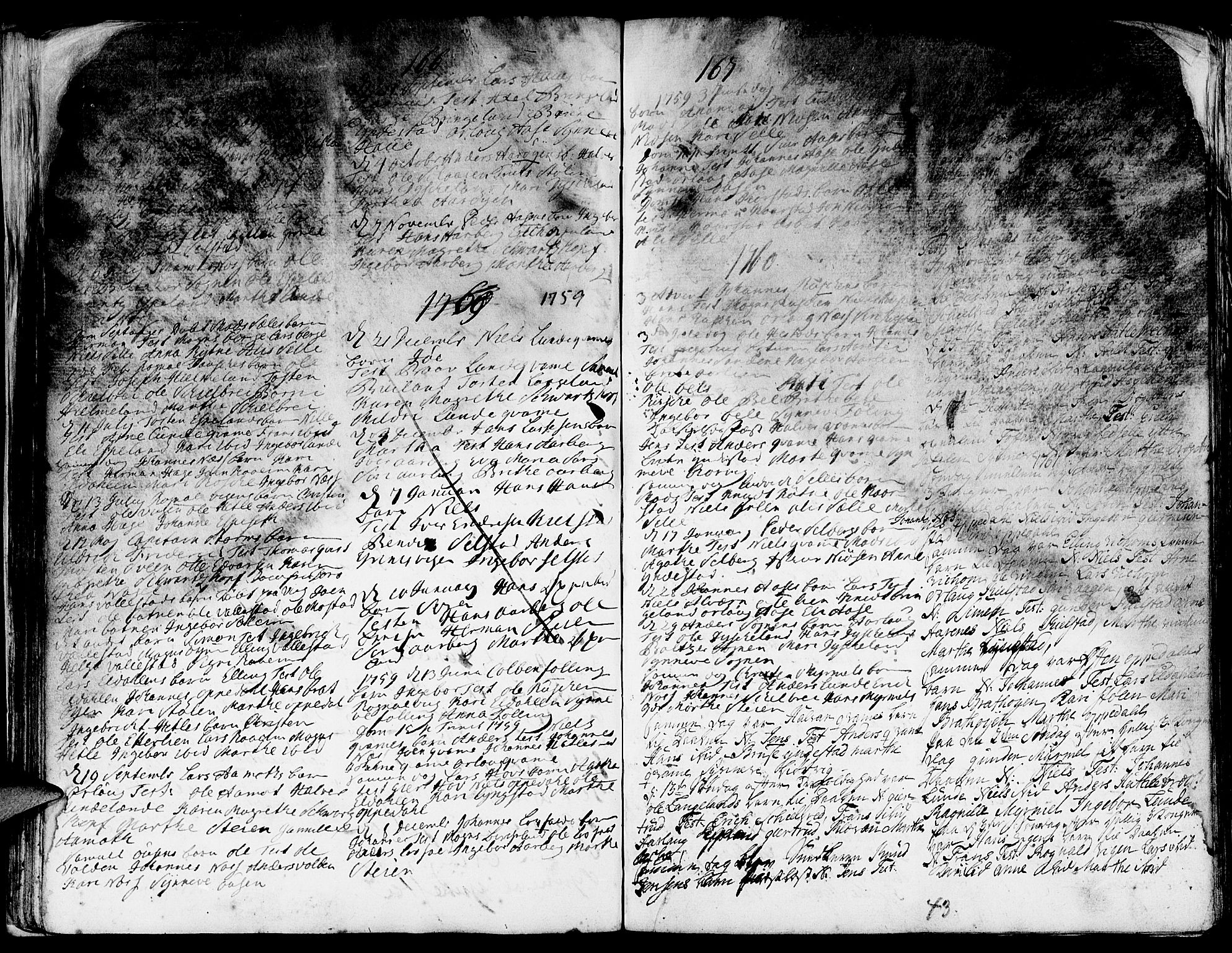 Gaular sokneprestembete, SAB/A-80001/H/Haa: Parish register (official) no. A 1, 1755-1785, p. 43
