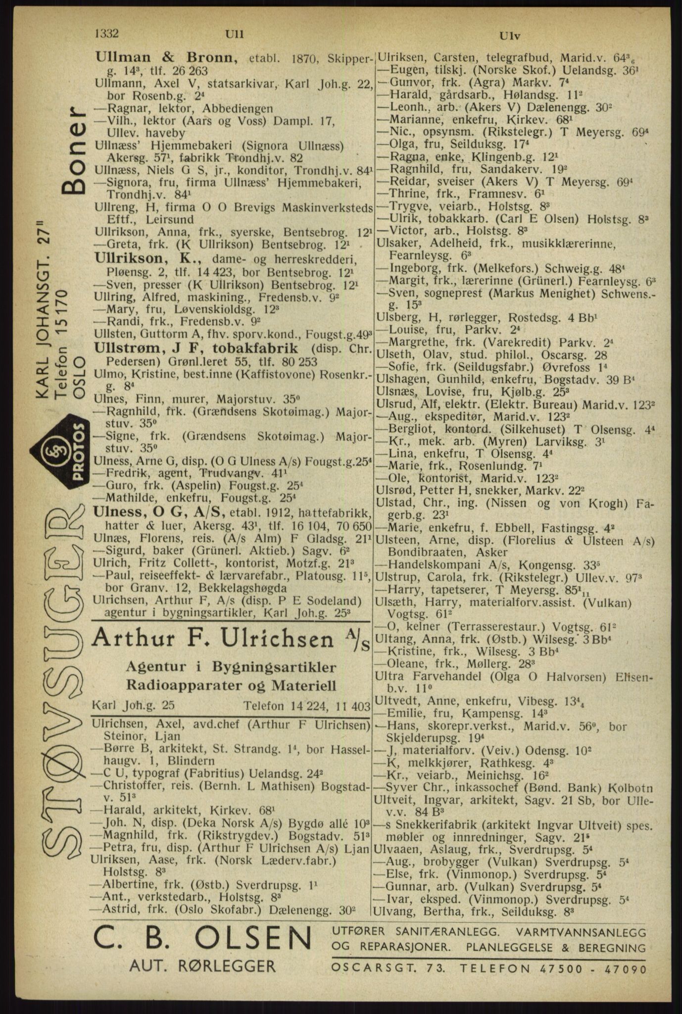 Kristiania/Oslo adressebok, PUBL/-, 1933, p. 1332