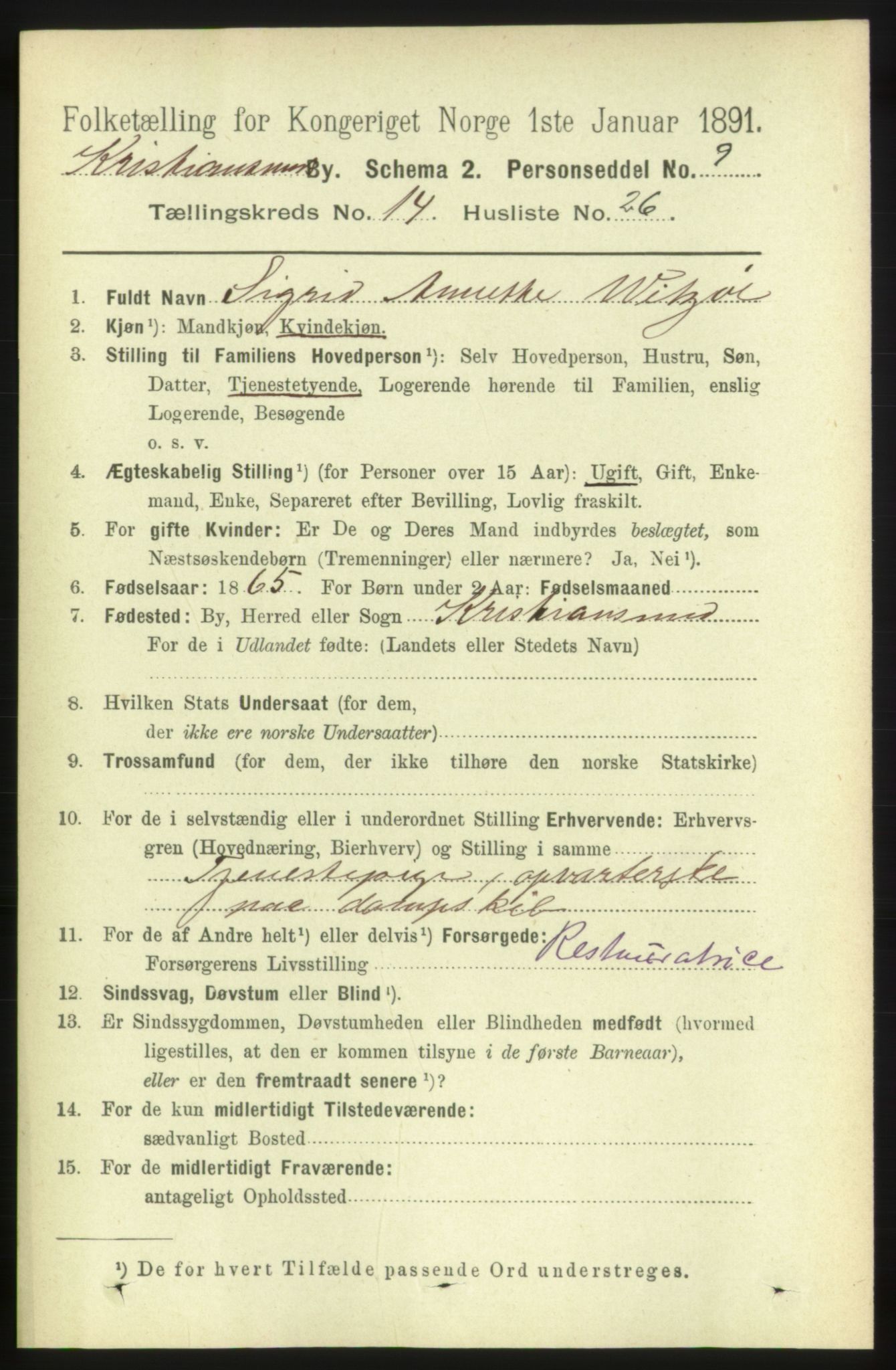 RA, 1891 census for 1503 Kristiansund, 1891, p. 10536