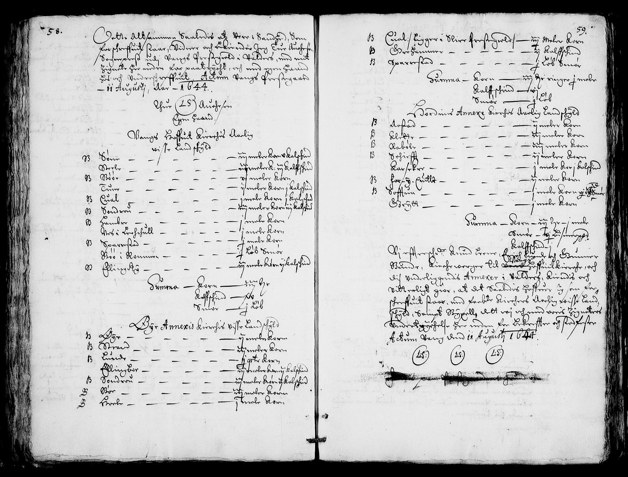 Rentekammeret inntil 1814, Realistisk ordnet avdeling, AV/RA-EA-4070/Fc/Fca/L0001/0004: [Ca I]  Akershus stift / Jordebok over kirkene og prestebolene i Oslo og Hamar stift, 1664, p. 58-59