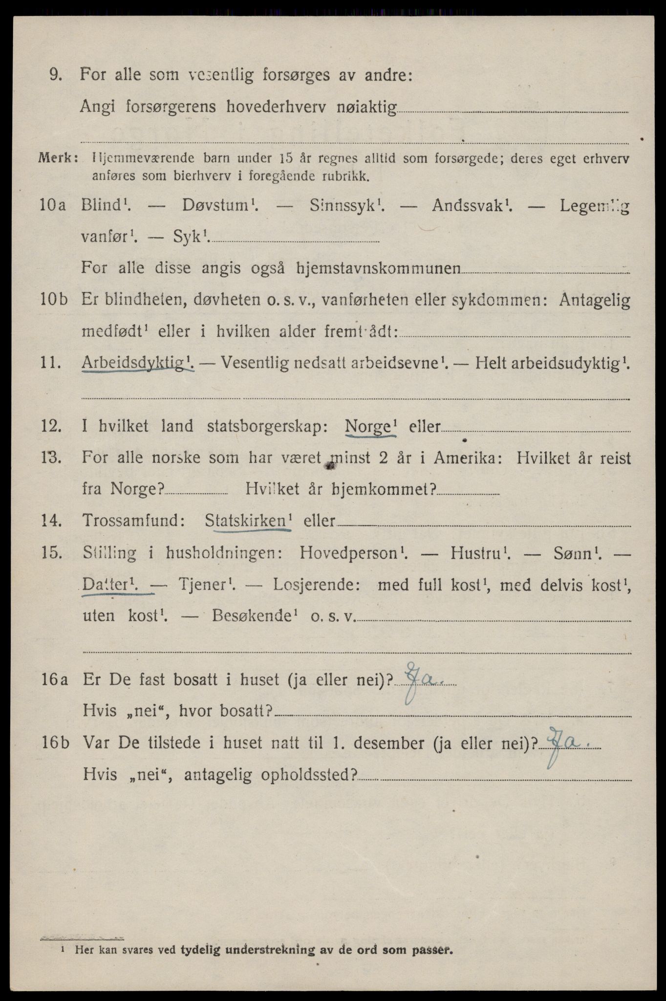 SAST, 1920 census for Håland, 1920, p. 3438