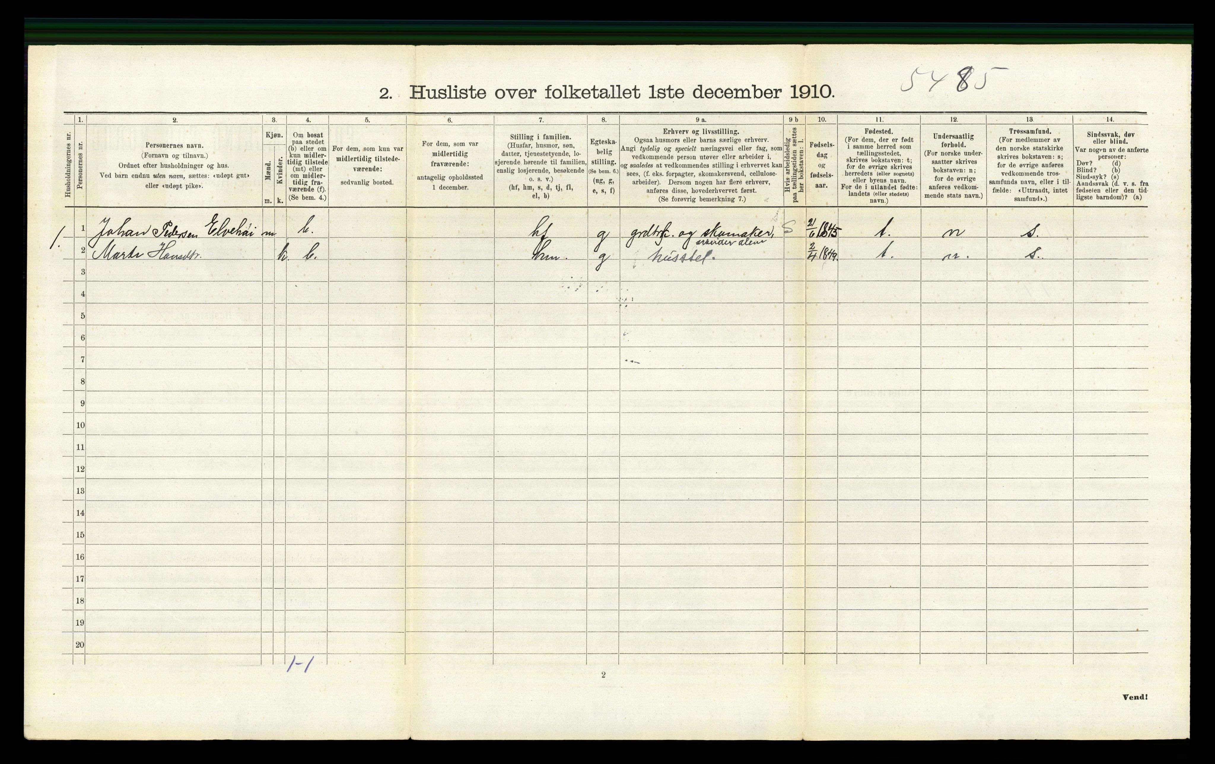 RA, 1910 census for Østre Gausdal, 1910, p. 657