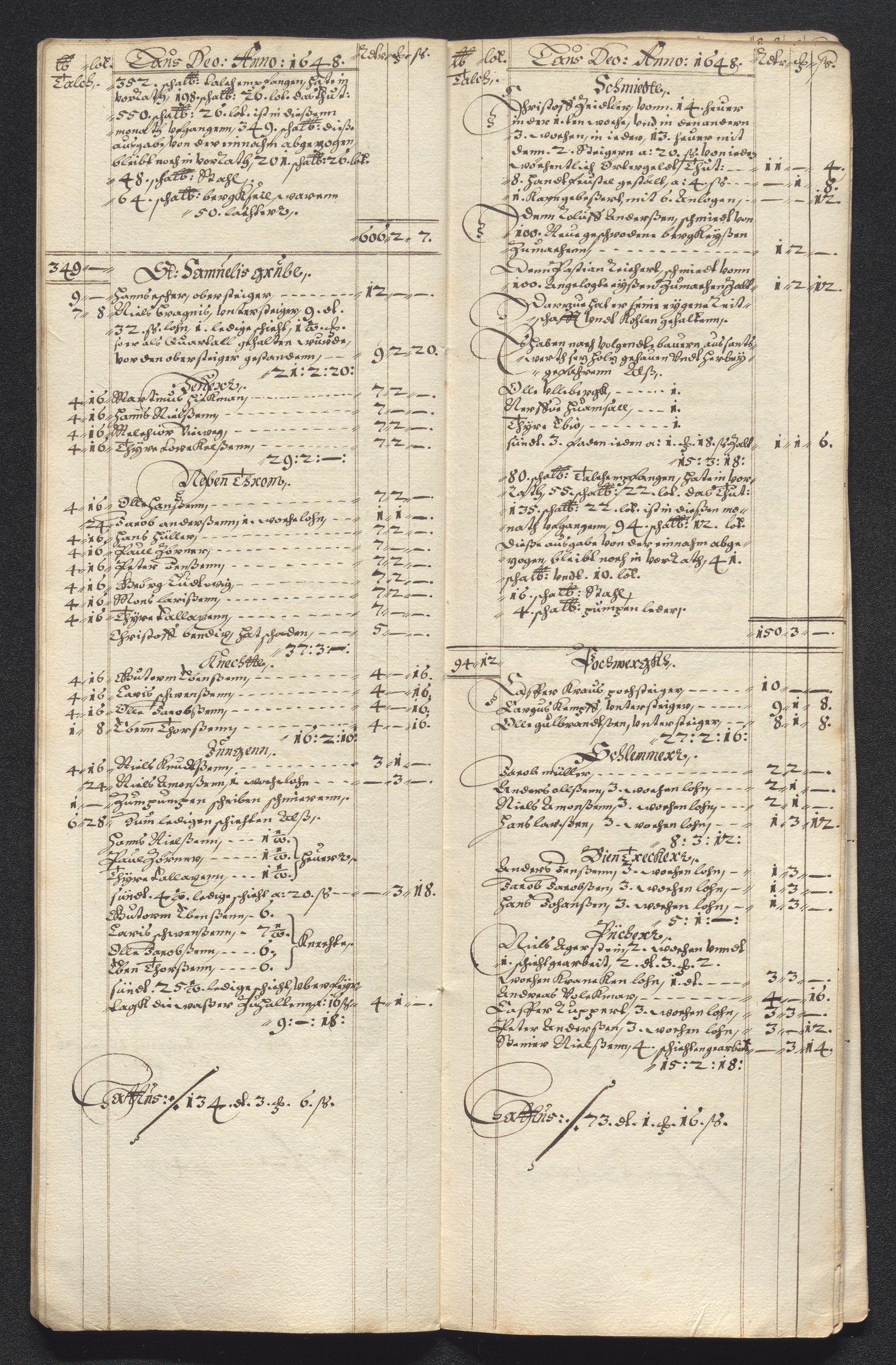 Kongsberg Sølvverk 1623-1816, AV/SAKO-EA-3135/001/D/Dc/Dcd/L0022: Utgiftsregnskap for gruver m.m., 1647-1648, p. 530