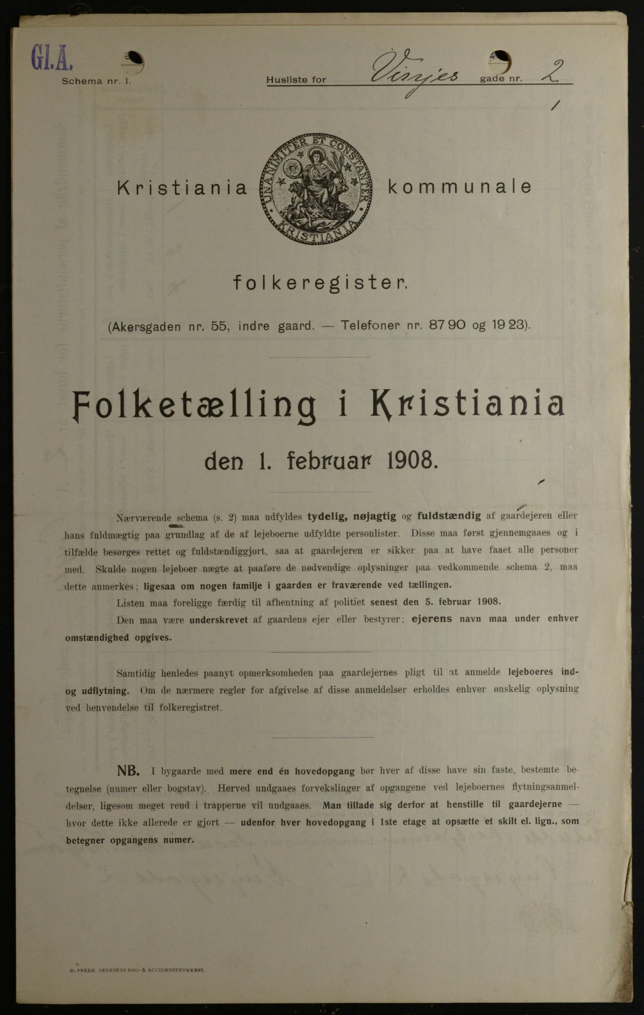 OBA, Municipal Census 1908 for Kristiania, 1908, p. 111059