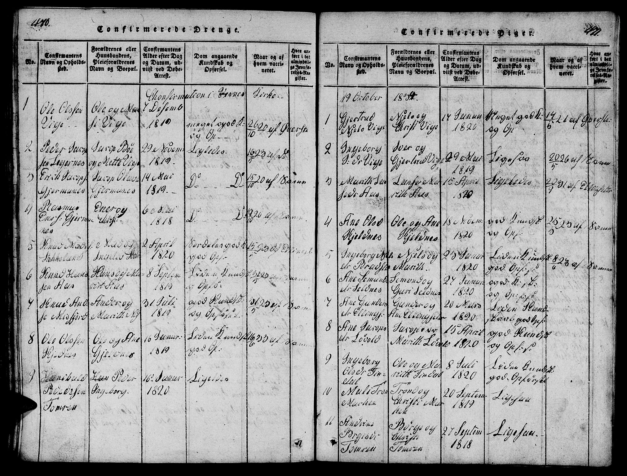 Ministerialprotokoller, klokkerbøker og fødselsregistre - Møre og Romsdal, AV/SAT-A-1454/539/L0535: Parish register (copy) no. 539C01, 1818-1842, p. 472-473