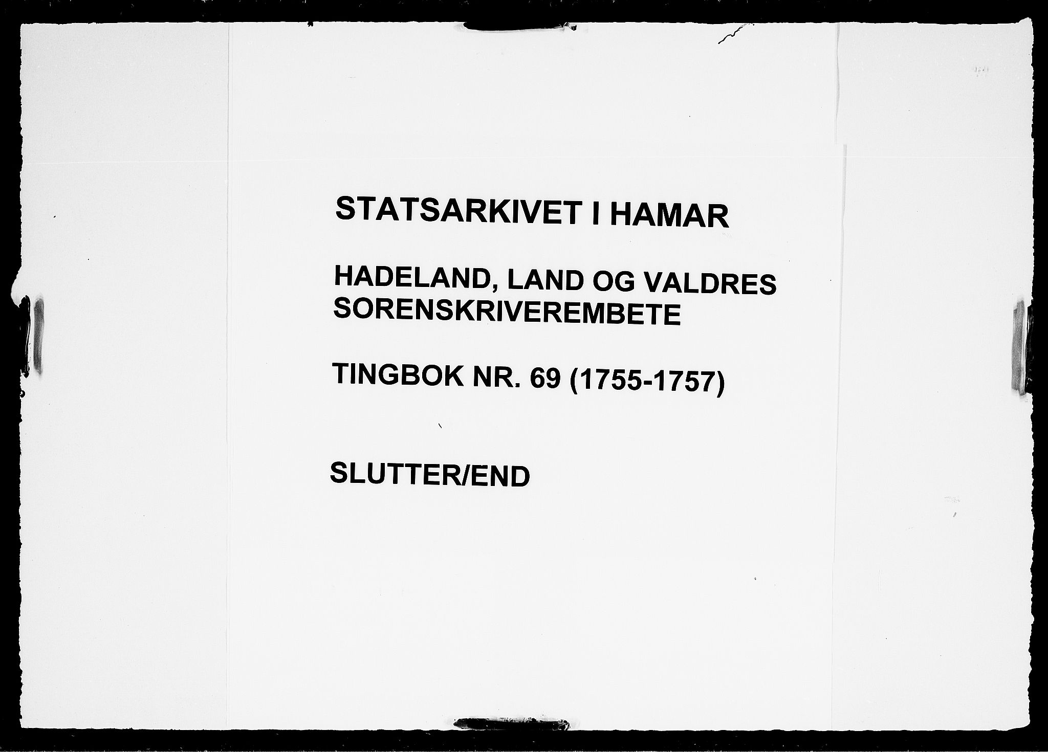 Hadeland, Land og Valdres sorenskriveri, AV/SAH-TING-028/G/Gb/L0069: Tingbok - Land og Valdres, 1755-1757