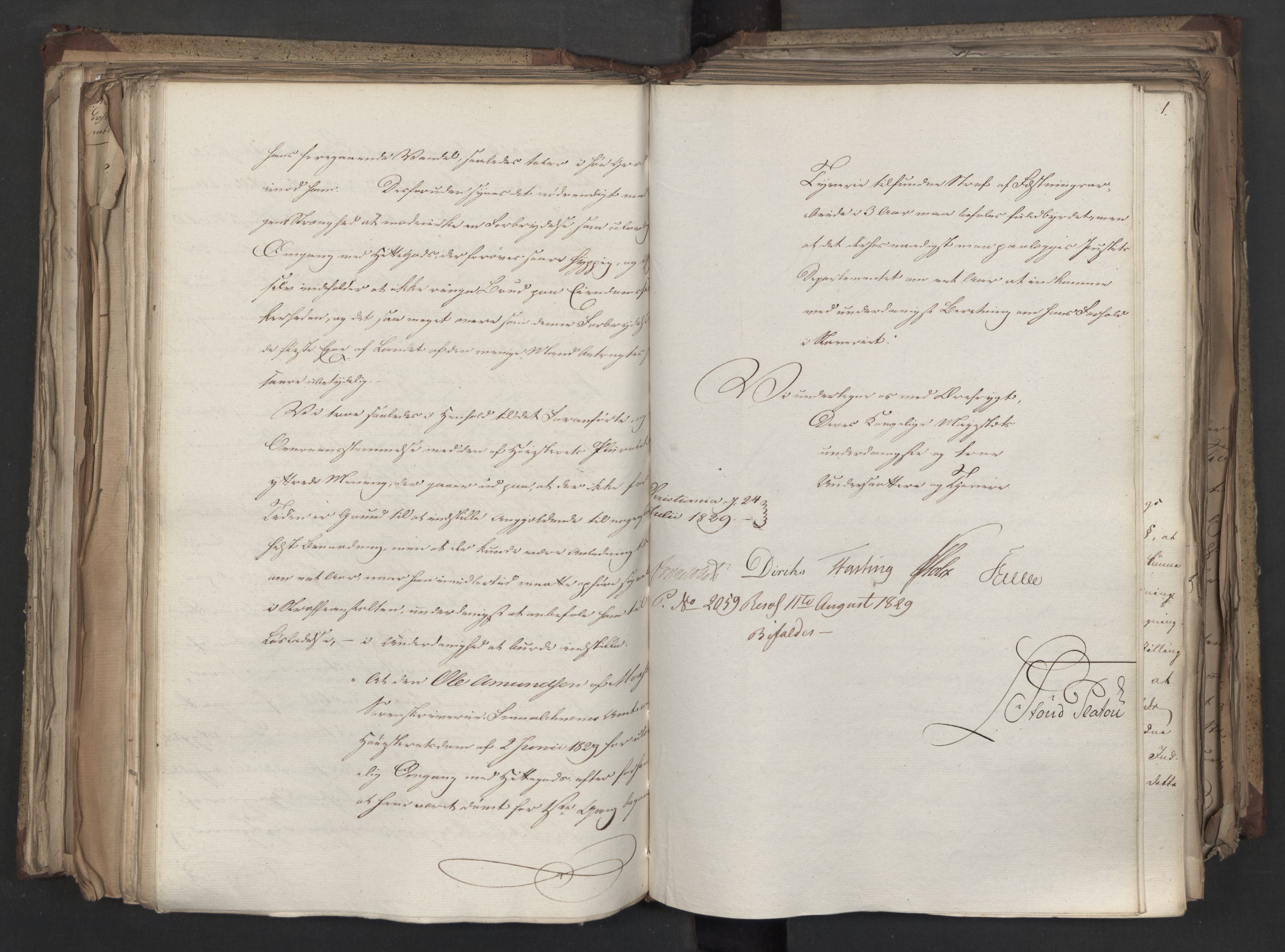 Statsrådsavdelingen i Stockholm, AV/RA-S-1003/D/Da/L0060: Regjeringsinnstillinger nr. 1276-1500, 1829, p. 332
