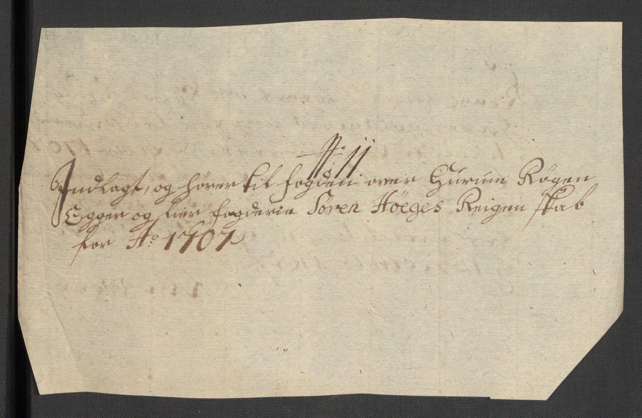 Rentekammeret inntil 1814, Reviderte regnskaper, Fogderegnskap, AV/RA-EA-4092/R30/L1701: Fogderegnskap Hurum, Røyken, Eiker og Lier, 1706-1707, p. 418