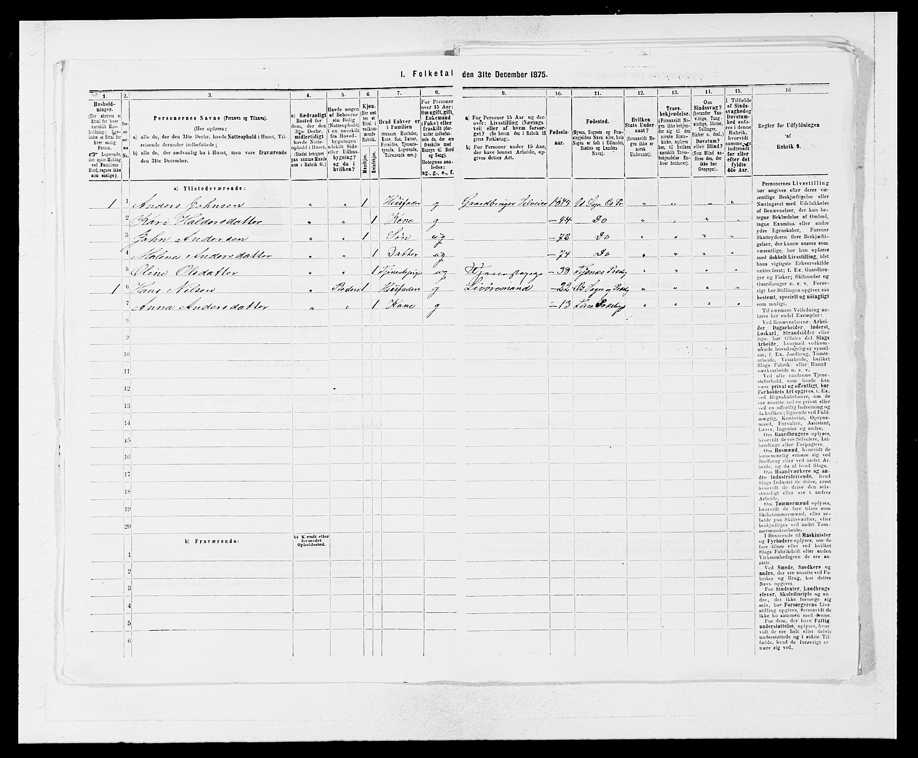 SAB, 1875 census for 1243P Os, 1875, p. 639