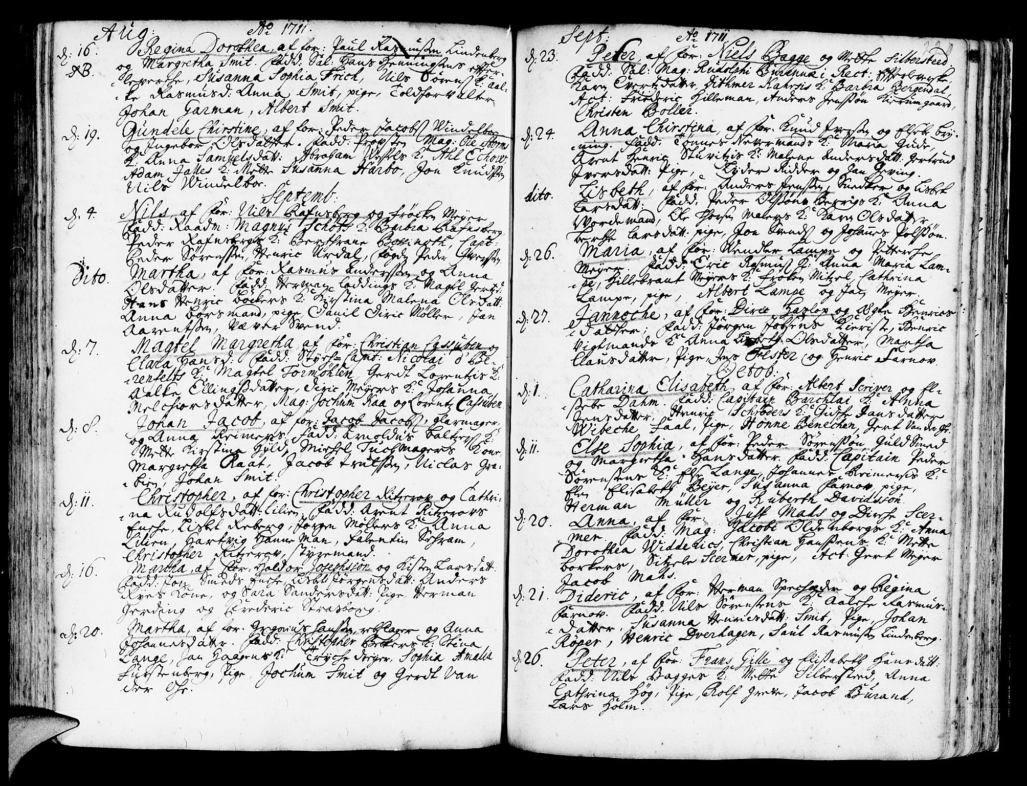 Korskirken sokneprestembete, AV/SAB-A-76101/H/Haa/L0003: Parish register (official) no. A 3, 1698-1719, p. 220