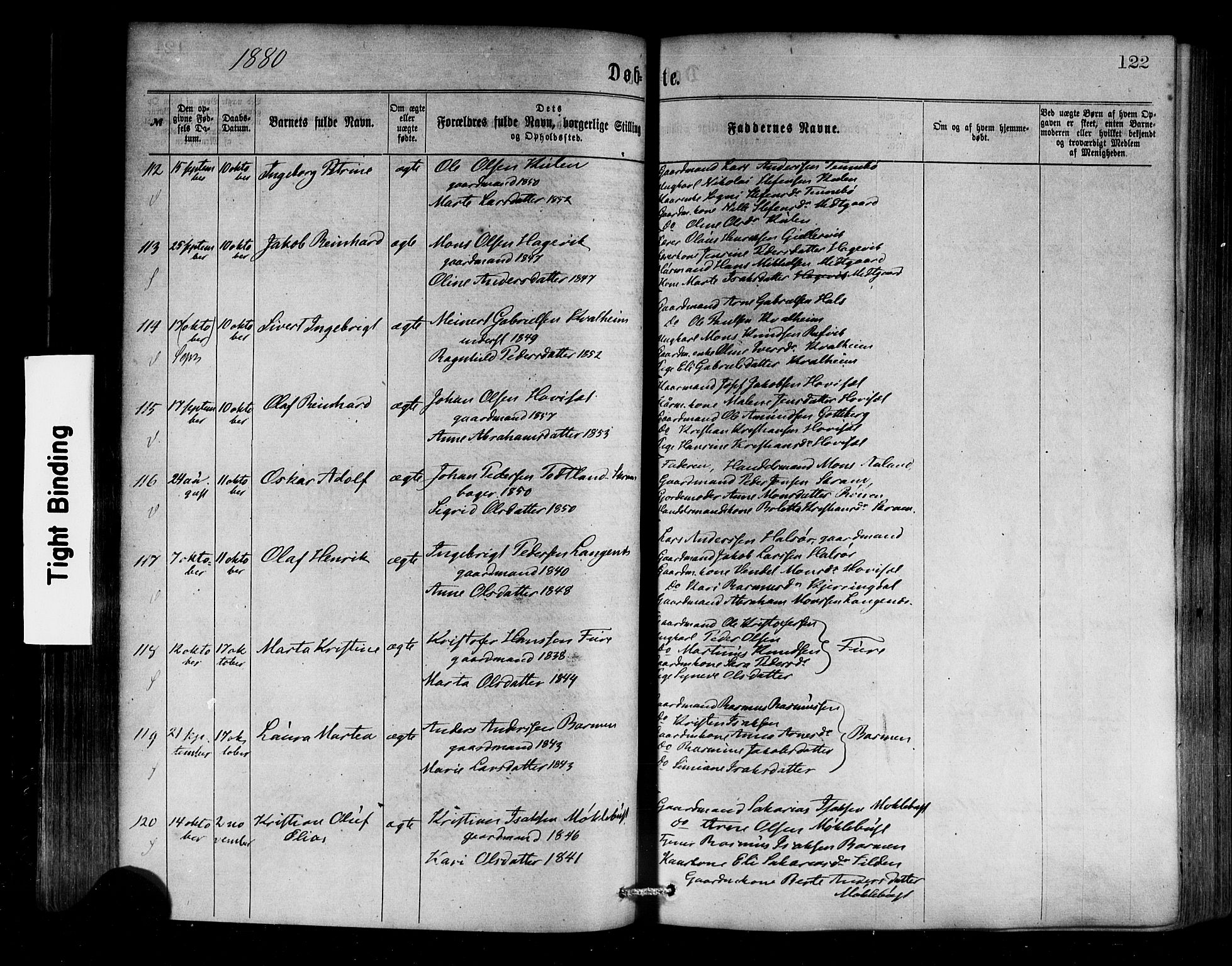 Selje sokneprestembete, AV/SAB-A-99938/H/Ha/Haa/Haaa: Parish register (official) no. A 12, 1870-1880, p. 122