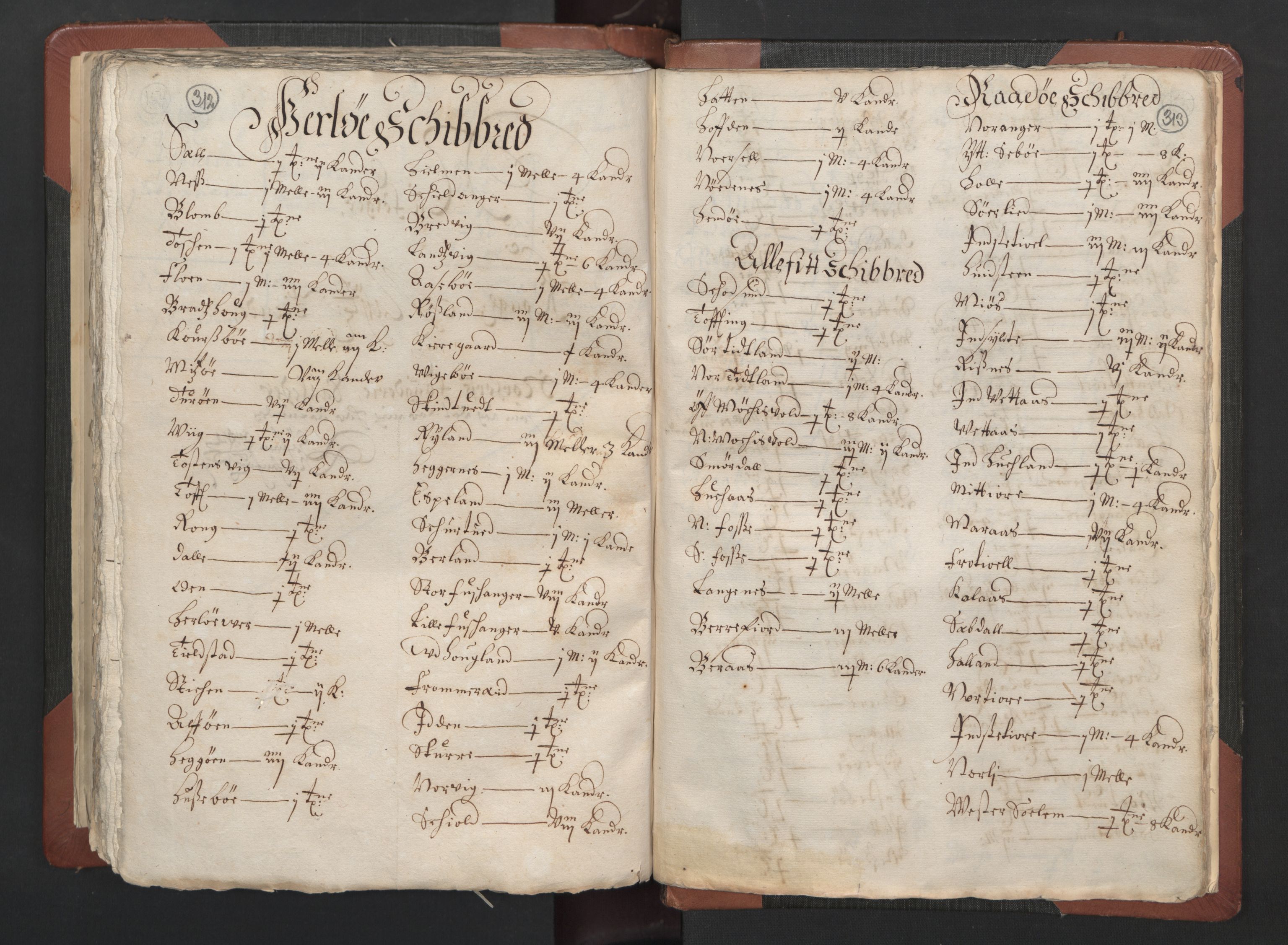 RA, Bailiff's Census 1664-1666, no. 13: Nordhordland fogderi and Sunnhordland fogderi, 1665, p. 312-313
