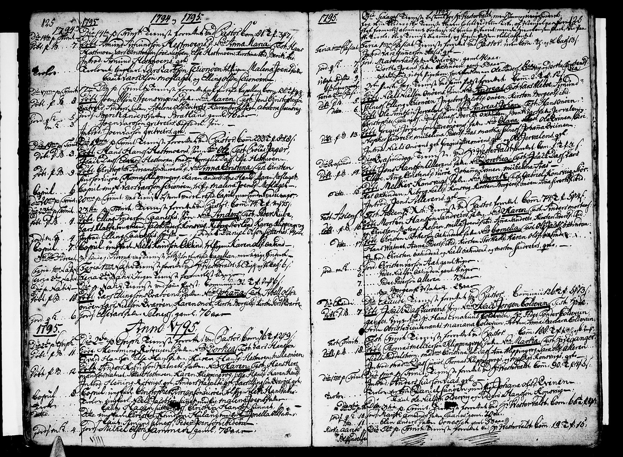 Ministerialprotokoller, klokkerbøker og fødselsregistre - Nordland, SAT/A-1459/839/L0563: Parish register (official) no. 839A01 /1, 1767-1824, p. 125-126