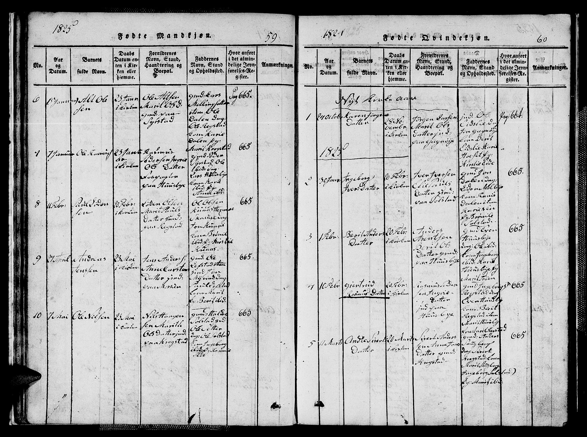 Ministerialprotokoller, klokkerbøker og fødselsregistre - Sør-Trøndelag, SAT/A-1456/667/L0796: Parish register (copy) no. 667C01, 1817-1836, p. 59-60