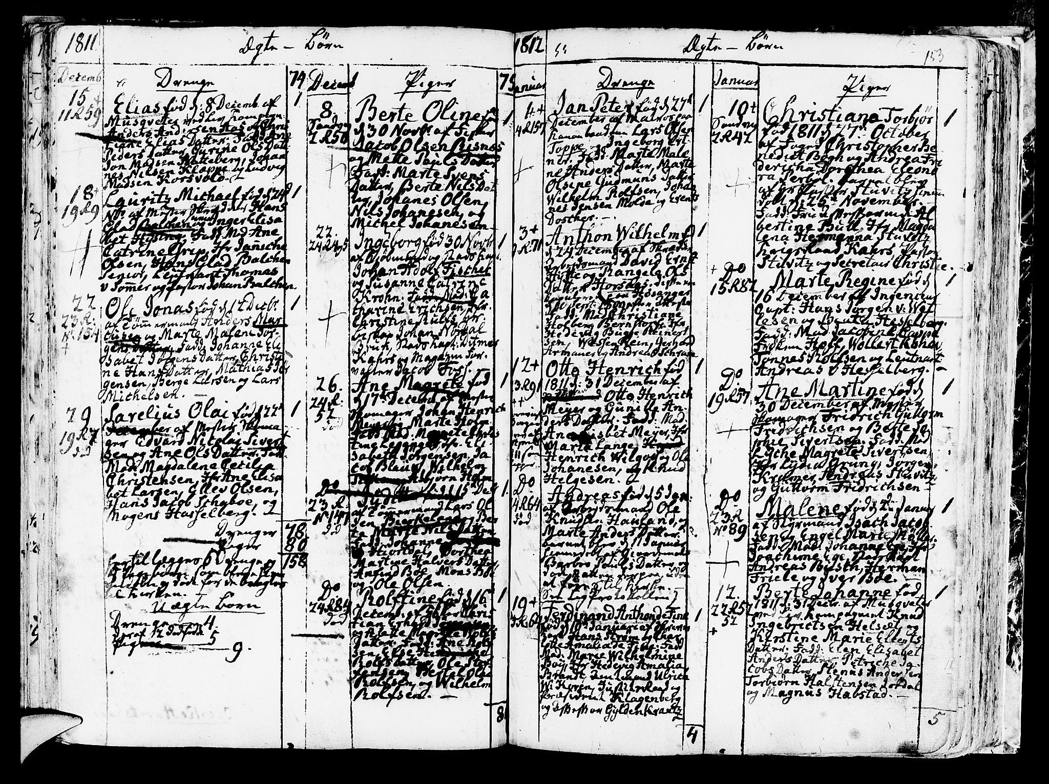 Korskirken sokneprestembete, SAB/A-76101/H/Haa/L0006: Parish register (official) no. A 6, 1790-1820, p. 153