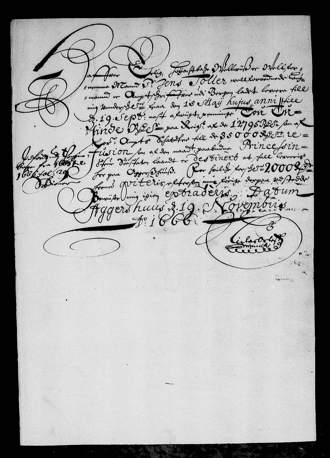 Rentekammeret inntil 1814, Reviderte regnskaper, Stiftamtstueregnskaper, Bergen stiftamt, AV/RA-EA-6043/R/Rc/L0019: Bergen stiftamt, 1665-1666