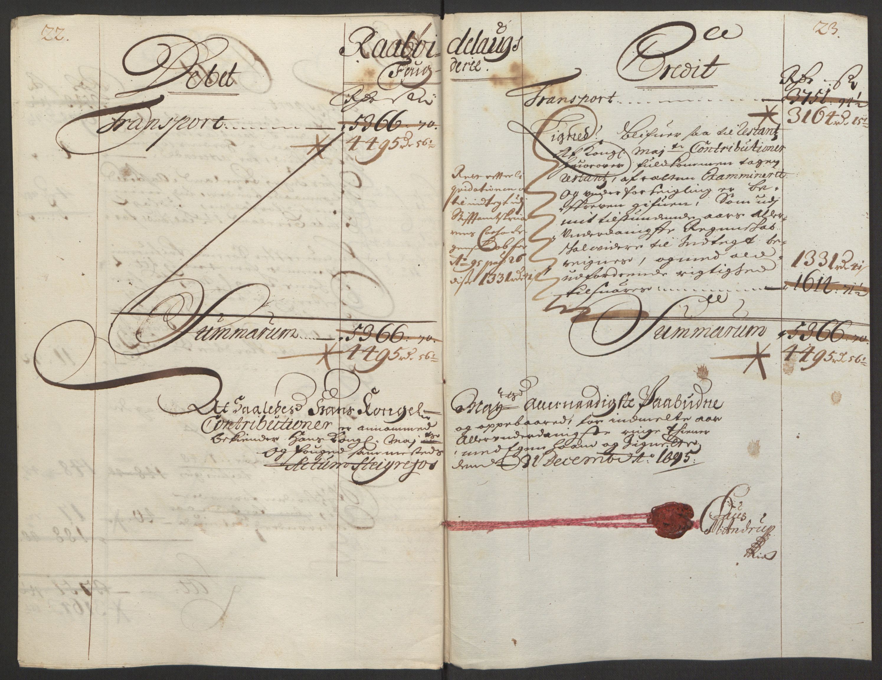 Rentekammeret inntil 1814, Reviderte regnskaper, Fogderegnskap, RA/EA-4092/R40/L2444: Fogderegnskap Råbyggelag, 1693-1696, p. 212