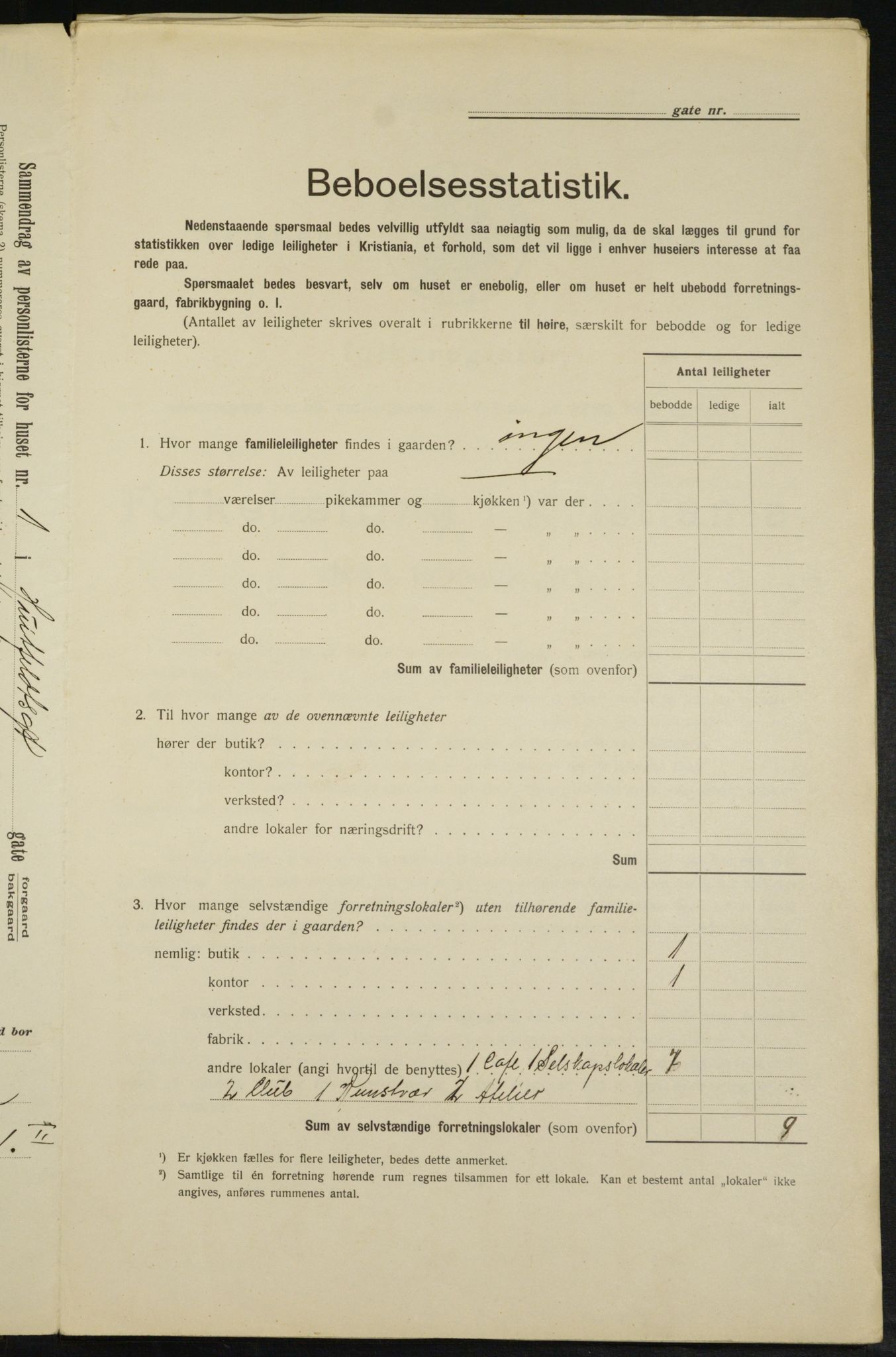 OBA, Municipal Census 1913 for Kristiania, 1913, p. 41364