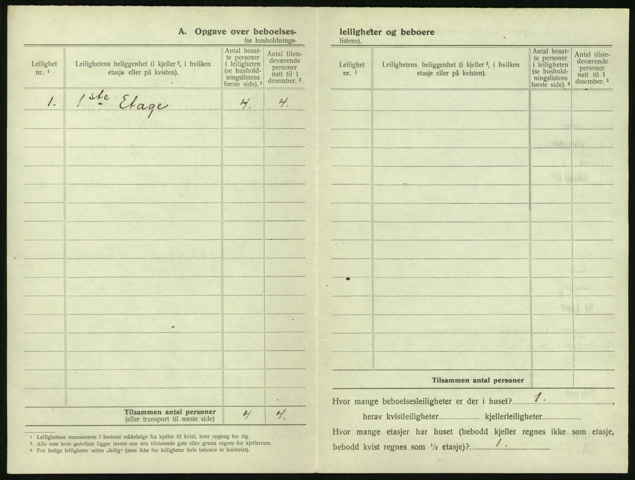 SAH, 1920 census for Lillehammer, 1920, p. 607