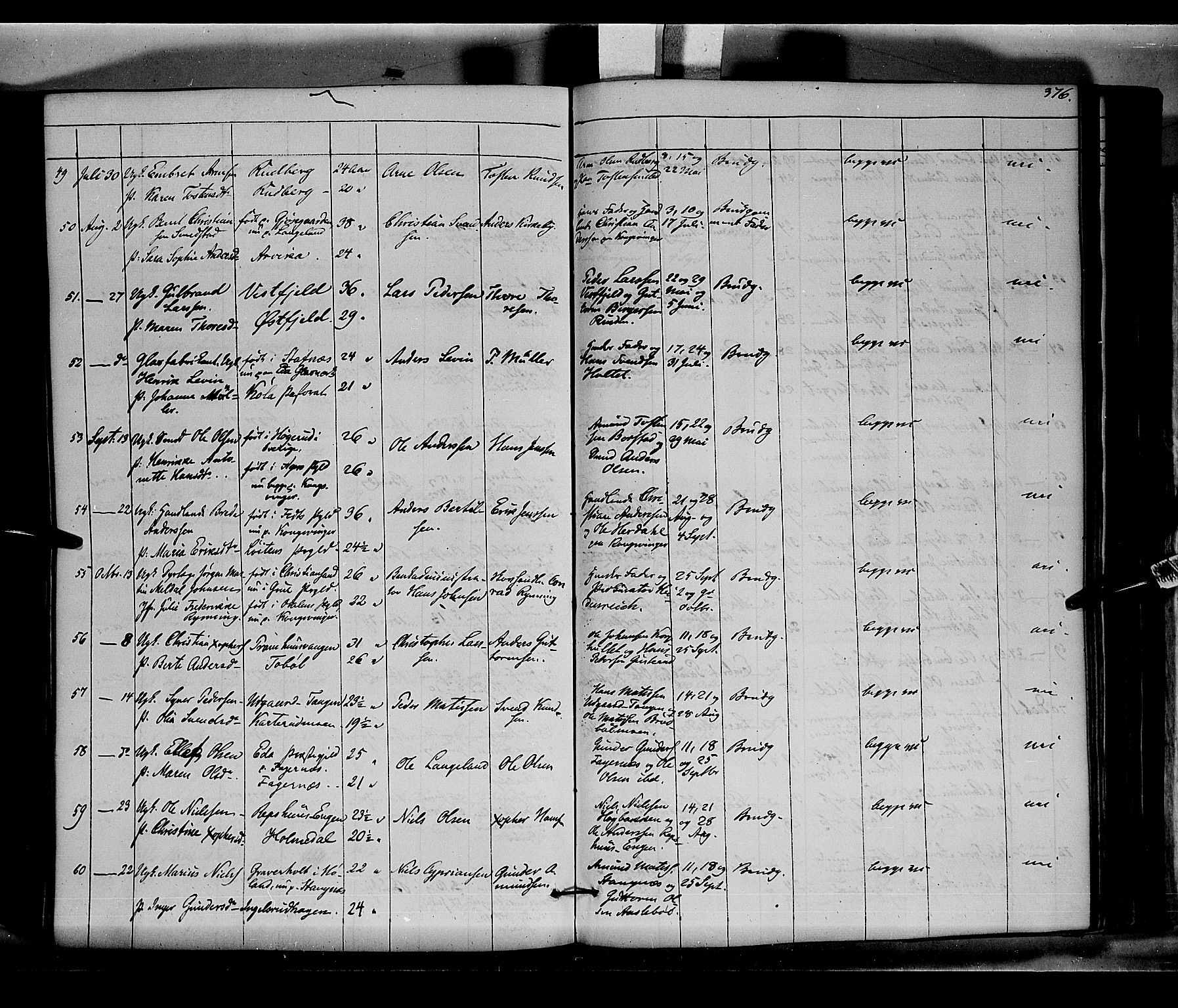 Vinger prestekontor, AV/SAH-PREST-024/H/Ha/Haa/L0010: Parish register (official) no. 10, 1855-1861, p. 376