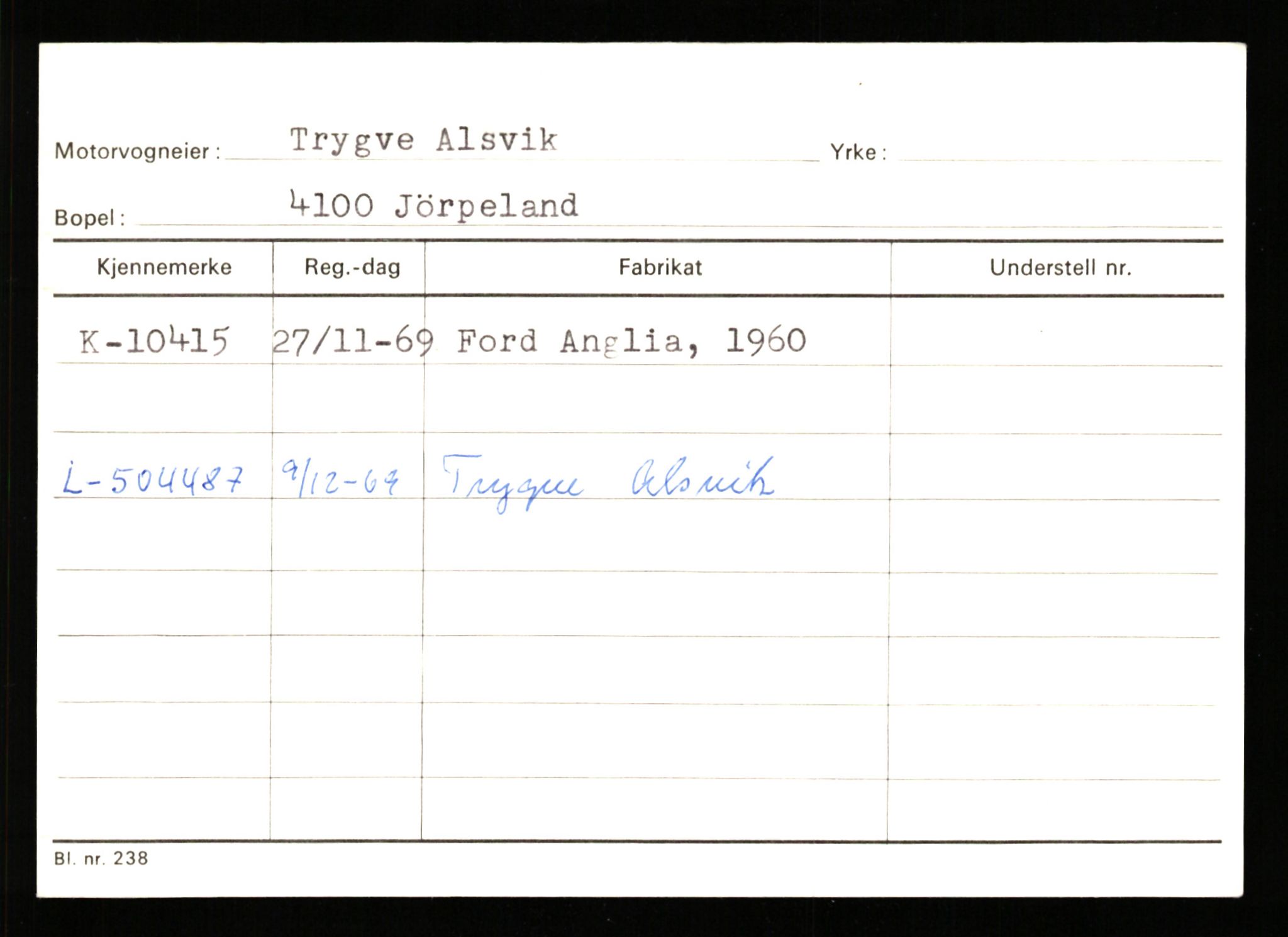 Stavanger trafikkstasjon, AV/SAST-A-101942/0/G/L0002: Registreringsnummer: 5791 - 10405, 1930-1971, p. 3266