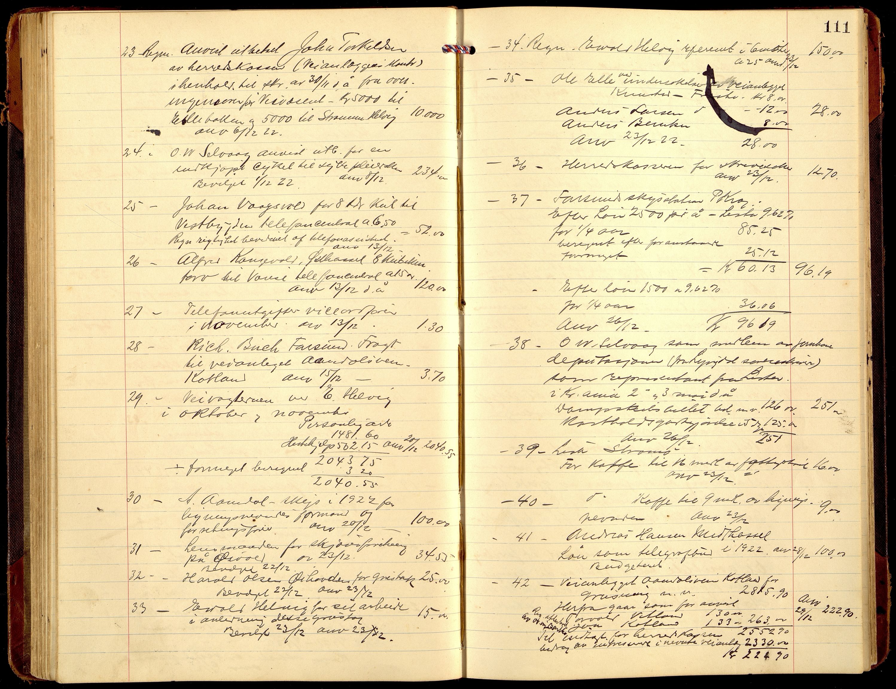 Lista kommune - Formannskapet, ARKSOR/1003LI120/A/L0008: Møtebok (d), 1921-1925, p. 110b-111a